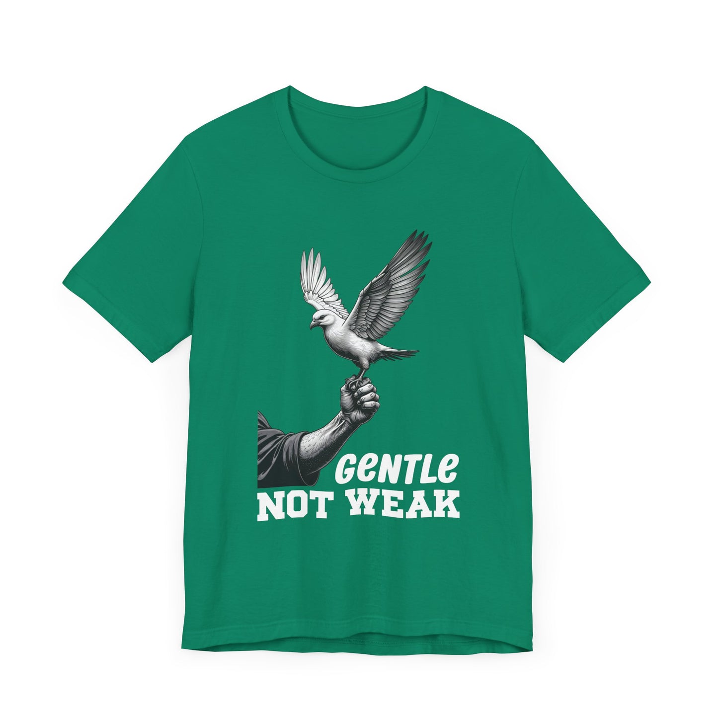 Gentle Not Weak T-Shirt – Dove and Hand Motivational Graphic Tee
