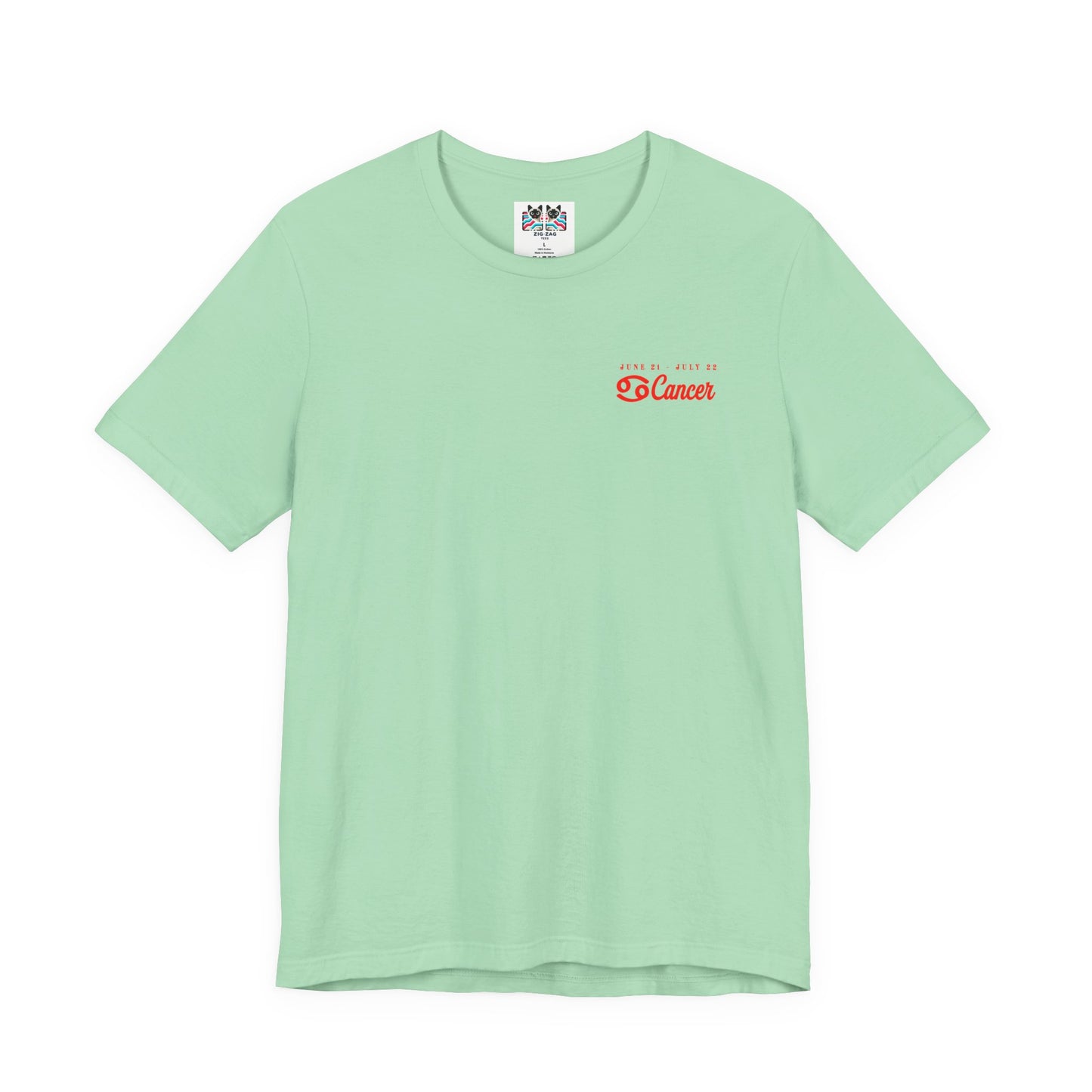 Cancer Zodiac T-Shirt – Crab with Astrological Wheel and Water Element