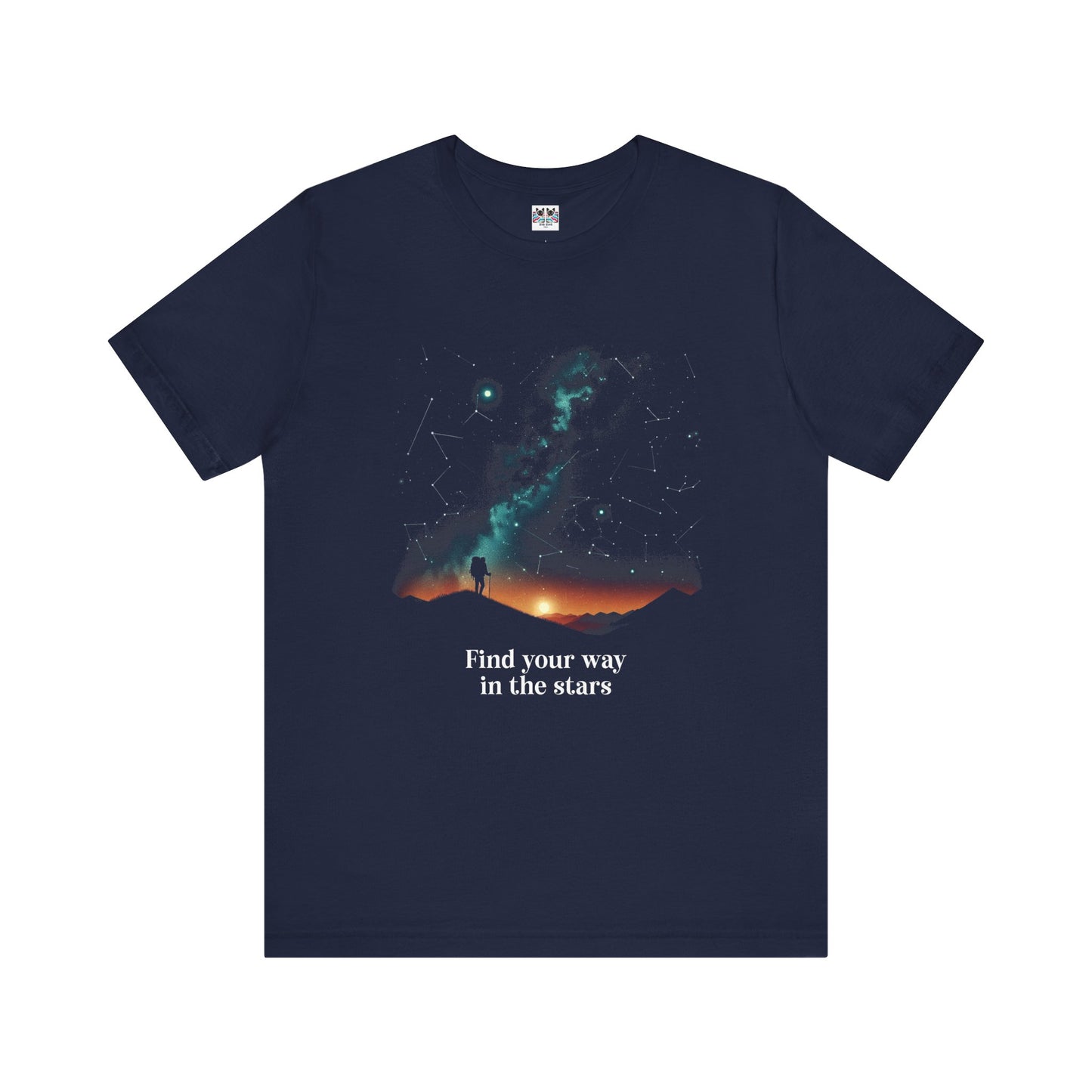 Starry Night Hiker Find Your Way in the Stars T-Shirt