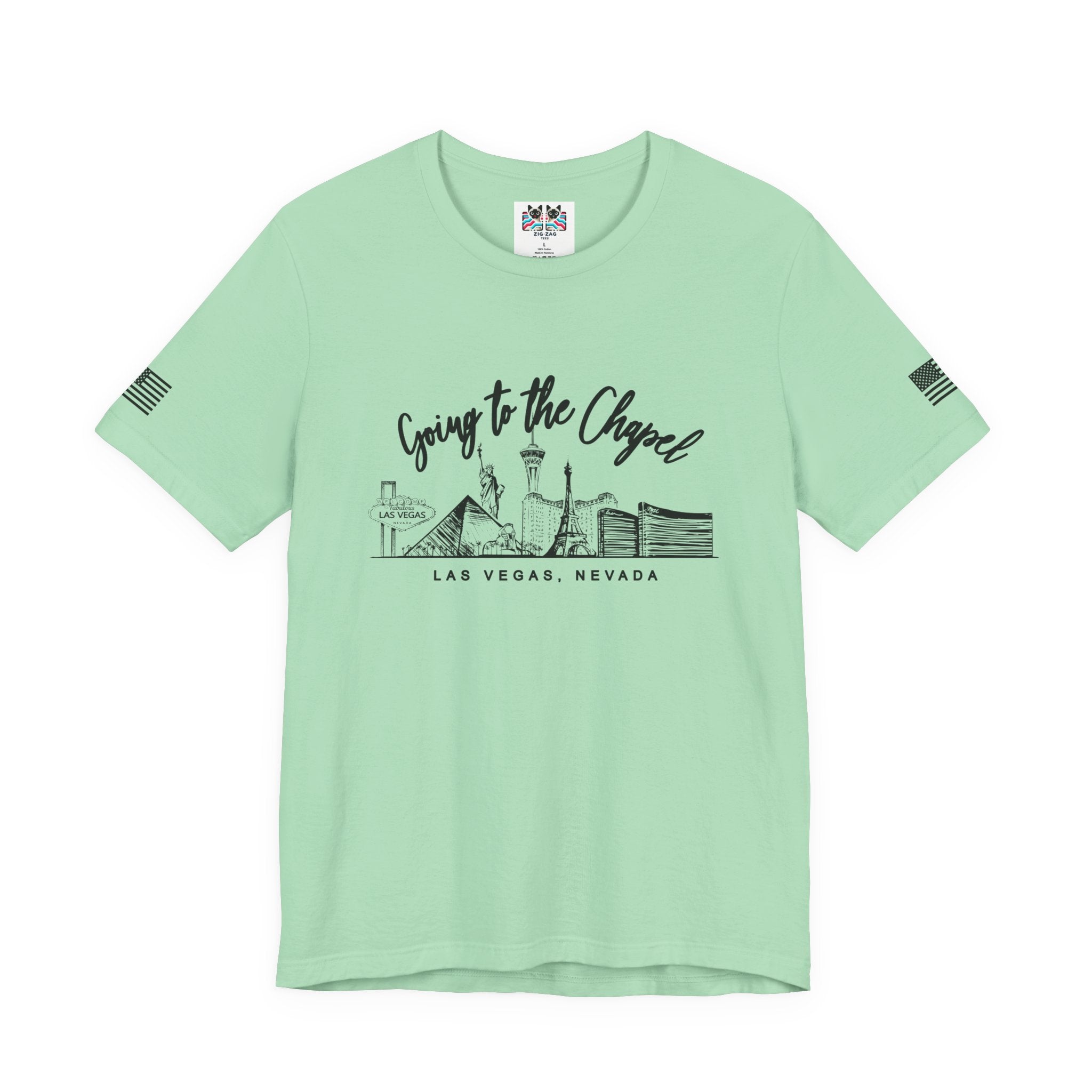 Going to the Chapel Las Vegas T-Shirt – Vegas Wedding Skyline Bridal Tee