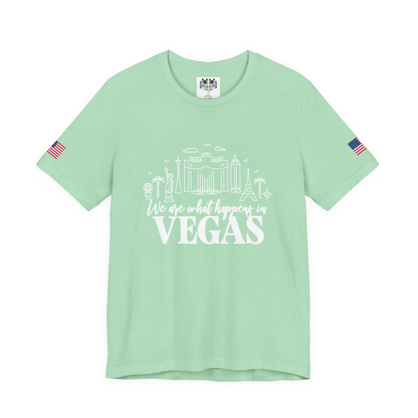 We Are What Happens in Vegas T-Shirt - Group Trip Friends Party Nevada Design