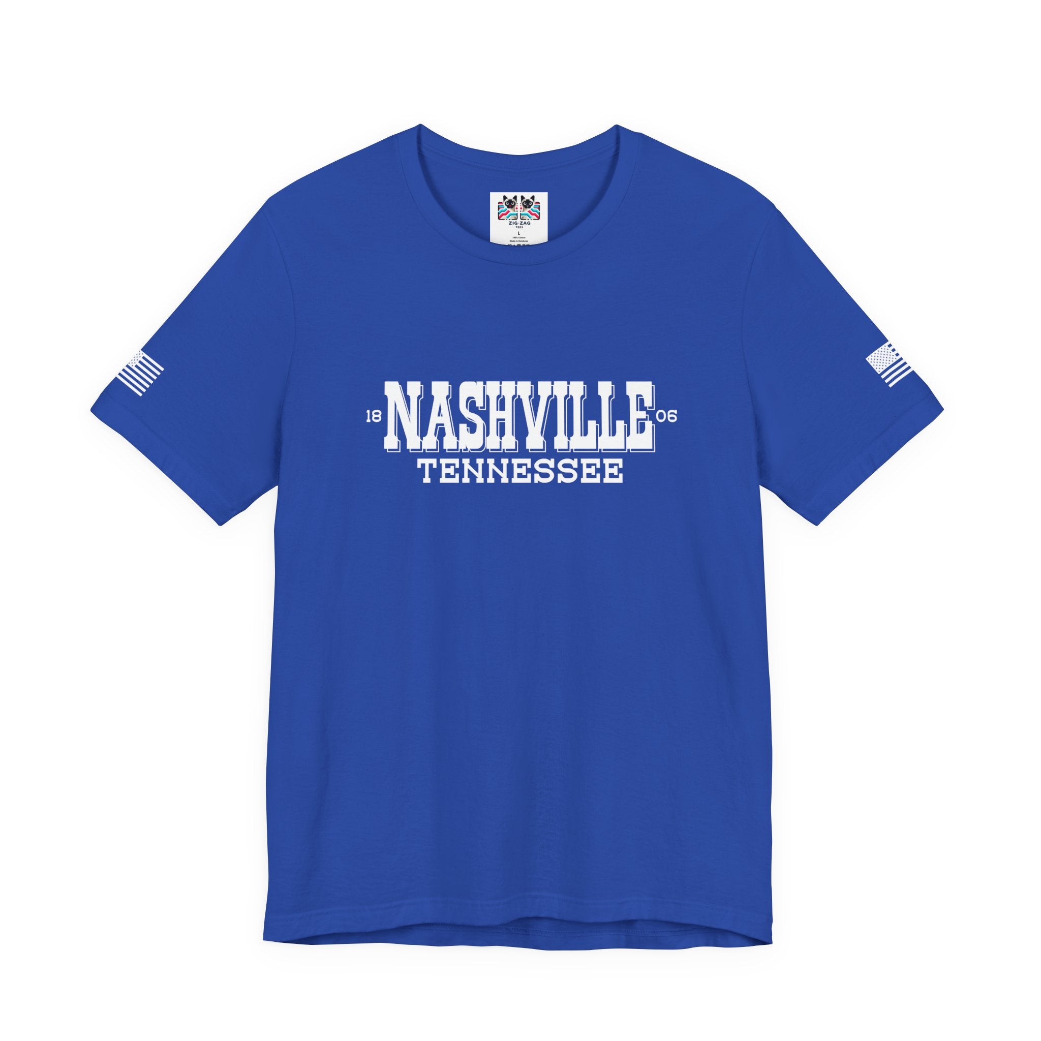 Nashville Tennessee 1806 T-Shirt – Bold Collegiate Varsity Typography Graphic Tee