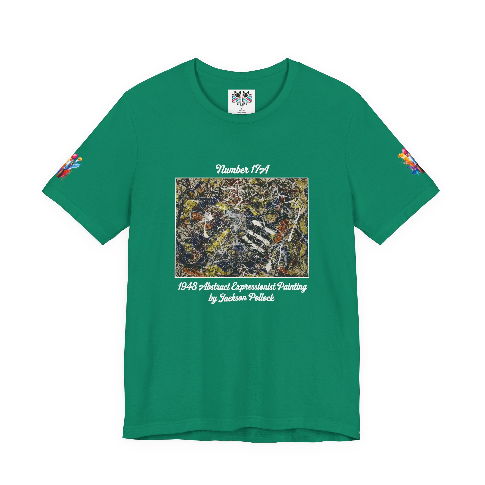 Jackson Pollock Number 17A T-Shirt – 1948 Abstract Expressionist Drip Painting Art Tee