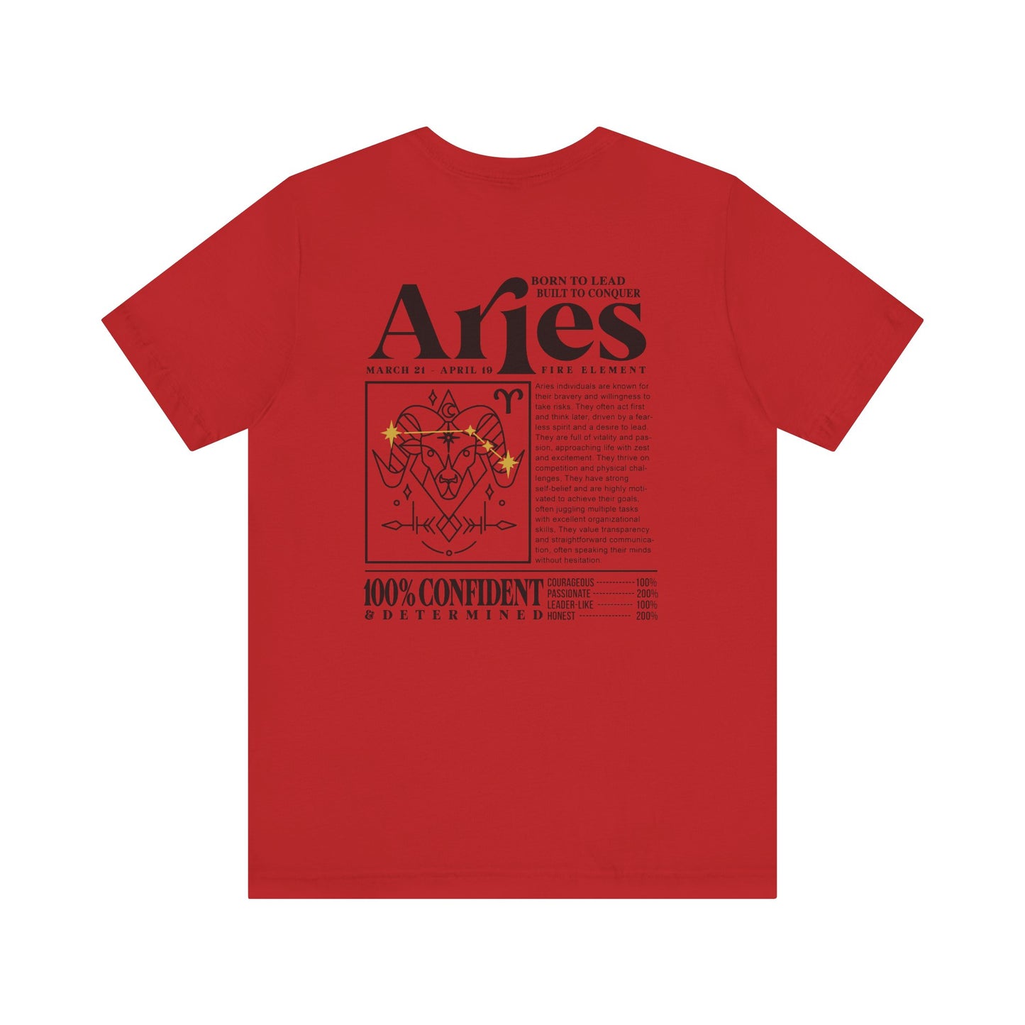 Aries Zodiac T-Shirt – Born to Lead, Built to Conquer