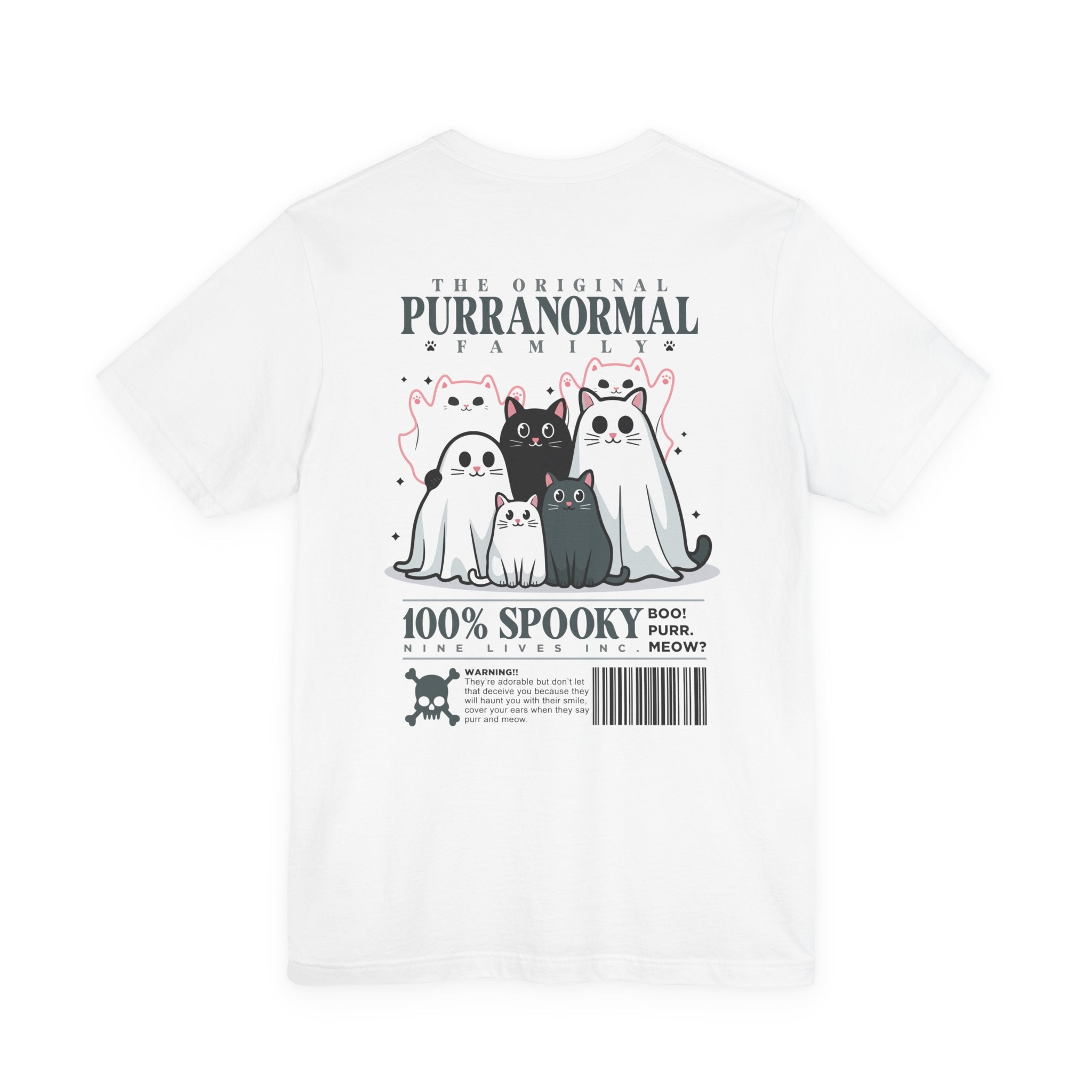 The Purranormal Family T-Shirt – Real and Ghost Cats Spooky Graphic