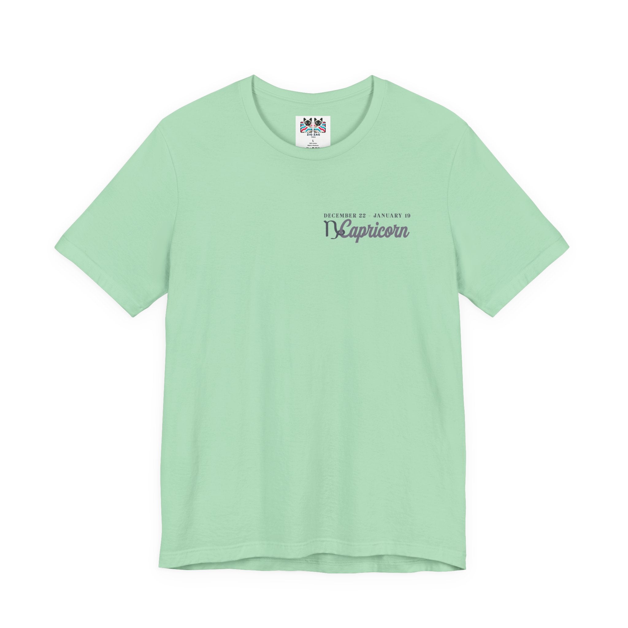 Capricorn Zodiac T-Shirt – Climbing Higher One Step At A Time Astrological wheel