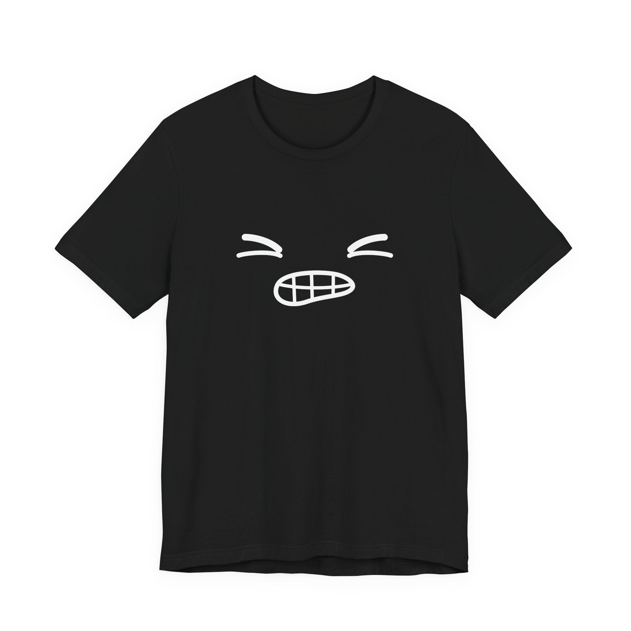 Minimalist Bold Expression T-Shirt – Black Tee with Bold Face Graphic