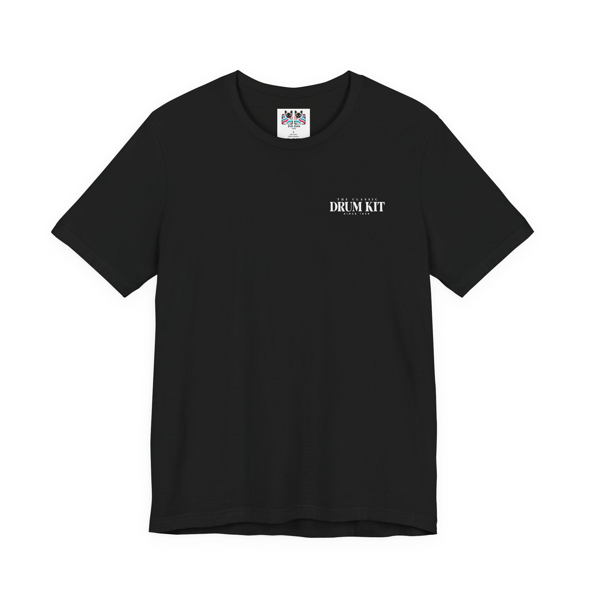 The Classic Drum Kit T-Shirt – Detailed Labeled Drum Set Graphic