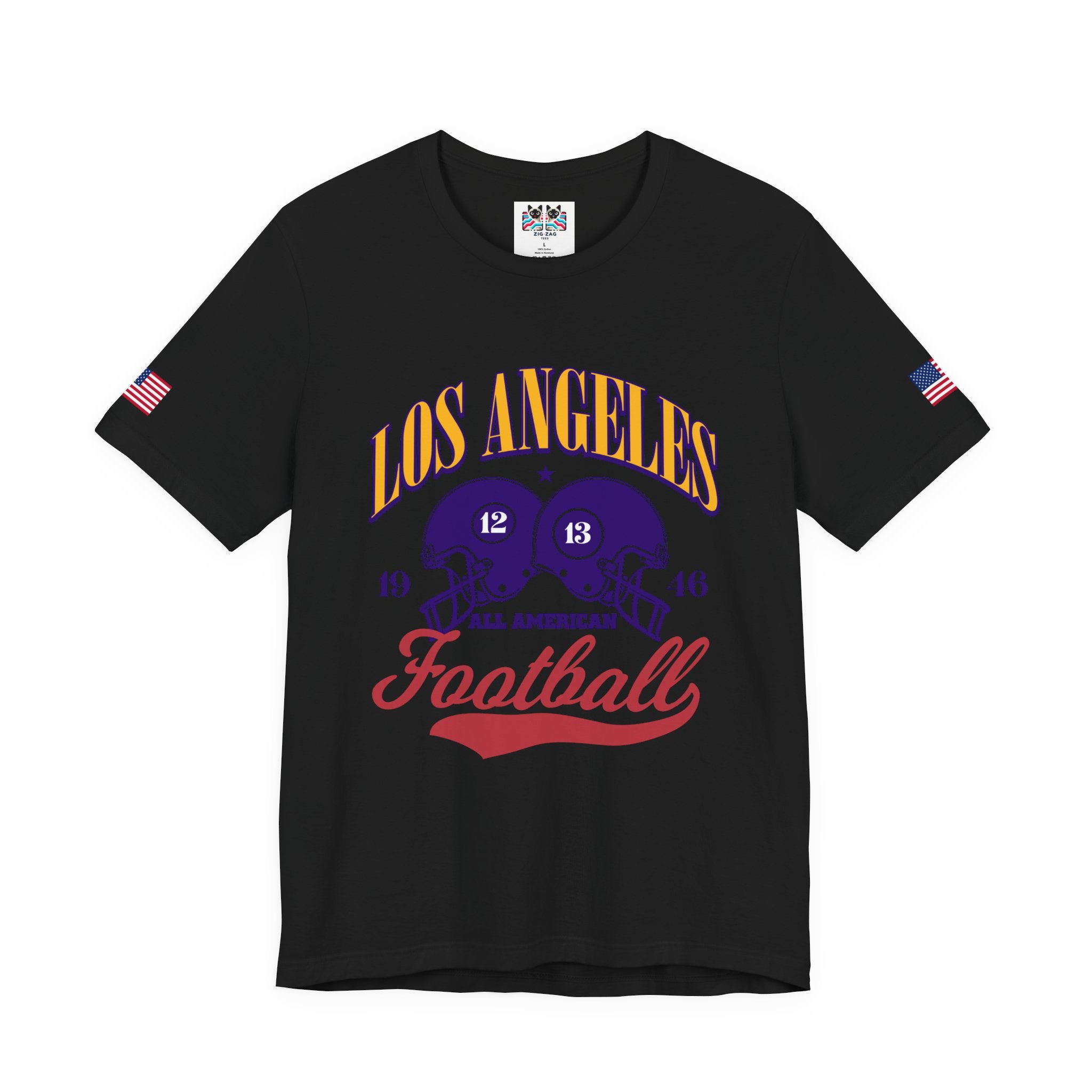 Los Angeles All American Football T-Shirt – Vintage 1946 Helmets Collegiate Graphic Tee