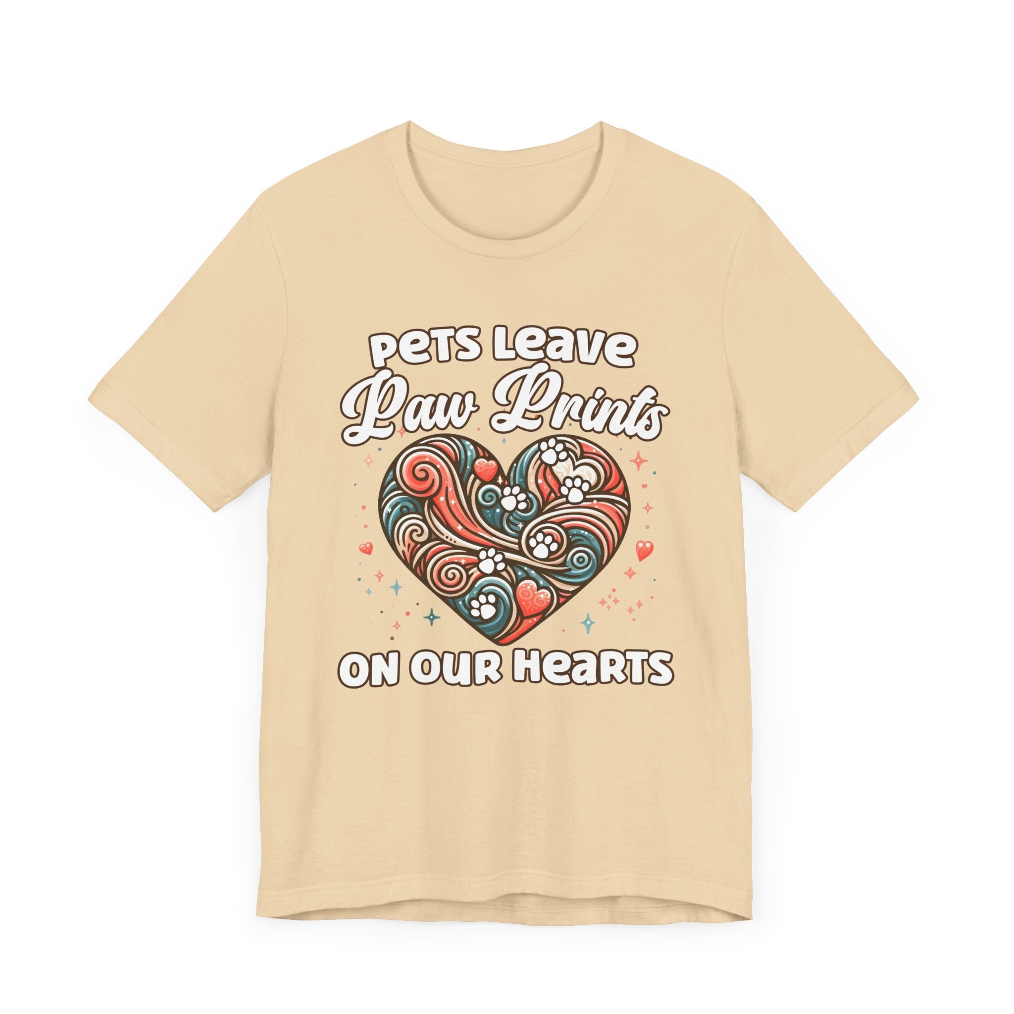 Pets Leave Paw Prints on Our Hearts | Abstract Heart Graphic T-Shirt