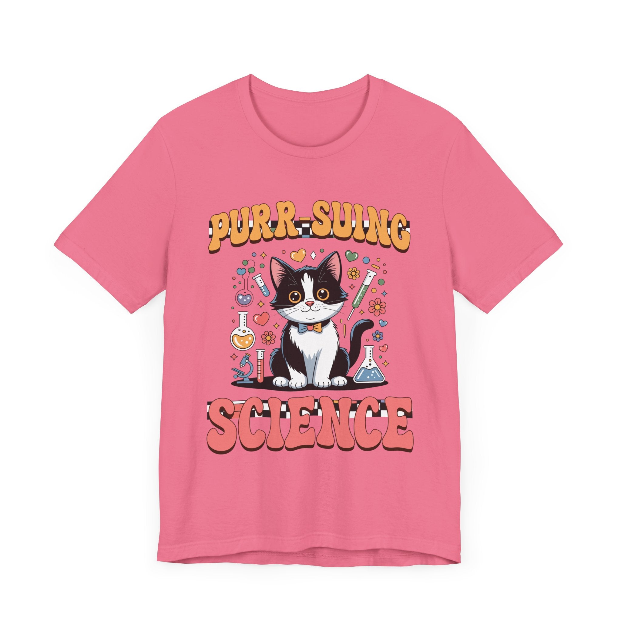 Cat Science T-Shirt – Purr-suing Science Pun for STEM Fans