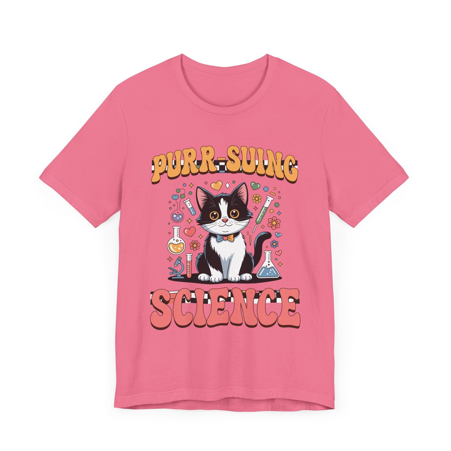 Cat Science T-Shirt – Purr-suing Science Pun for STEM Fans
