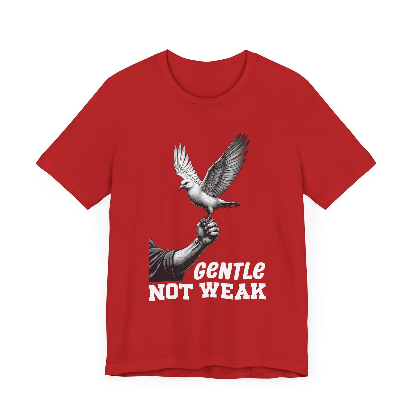 Gentle Not Weak T-Shirt – Dove and Hand Motivational Graphic Tee