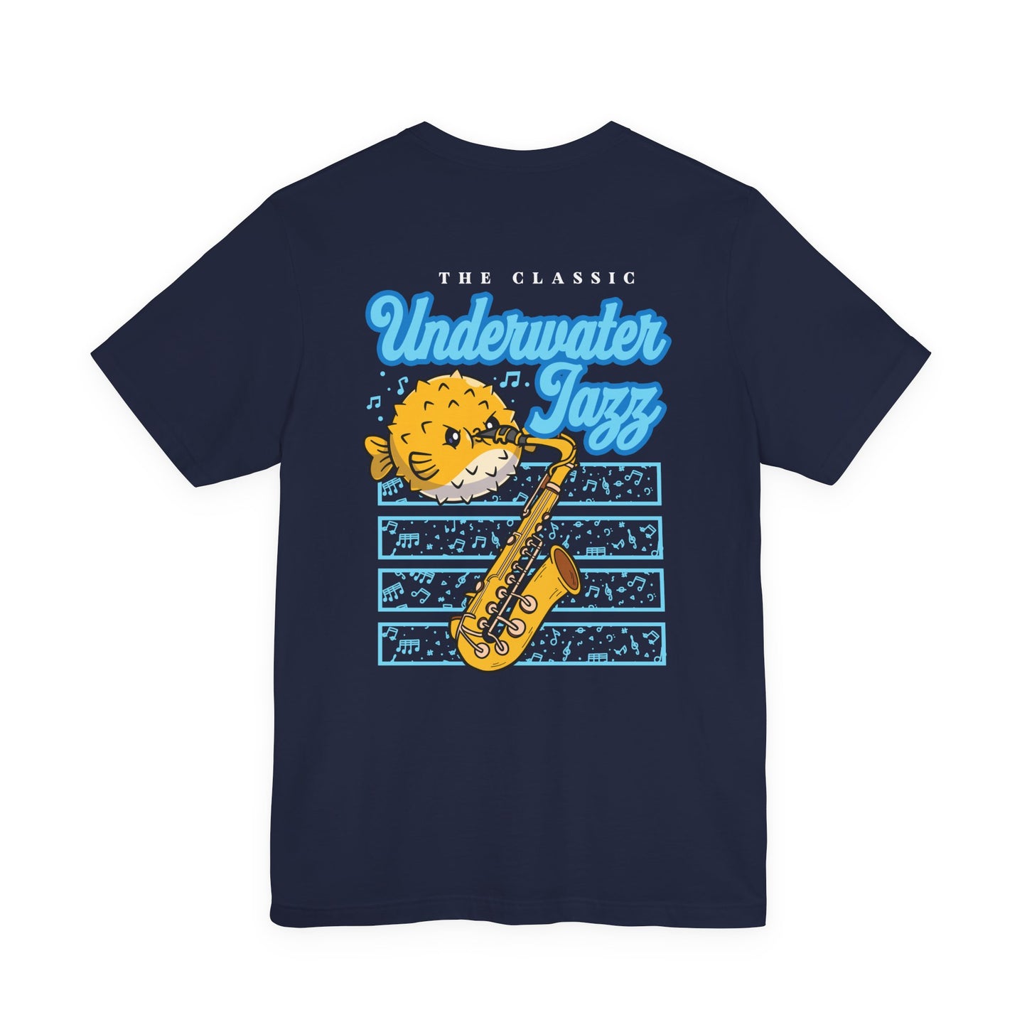 Underwater Jazz Blowfish Saxophone T-Shirt