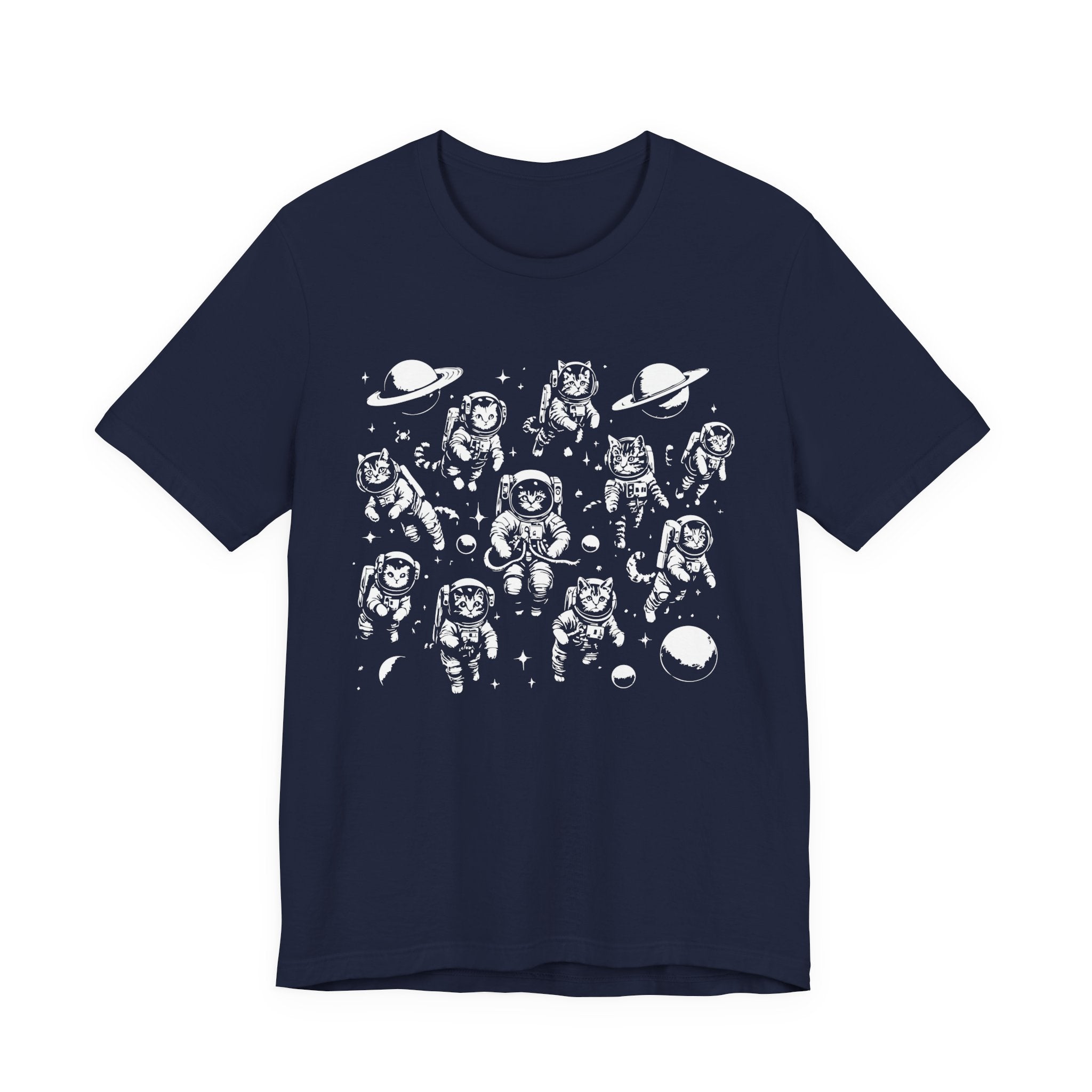 Astronaut Cats T-Shirt – Cute Floating Cats in Space Graphic Tee