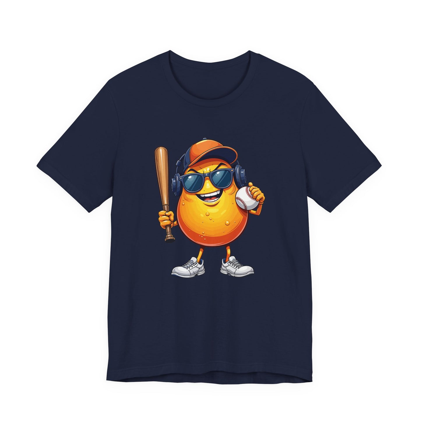 Happy Papaya Baseball Mascot Tshirt Fun Sports Fruit Character Design