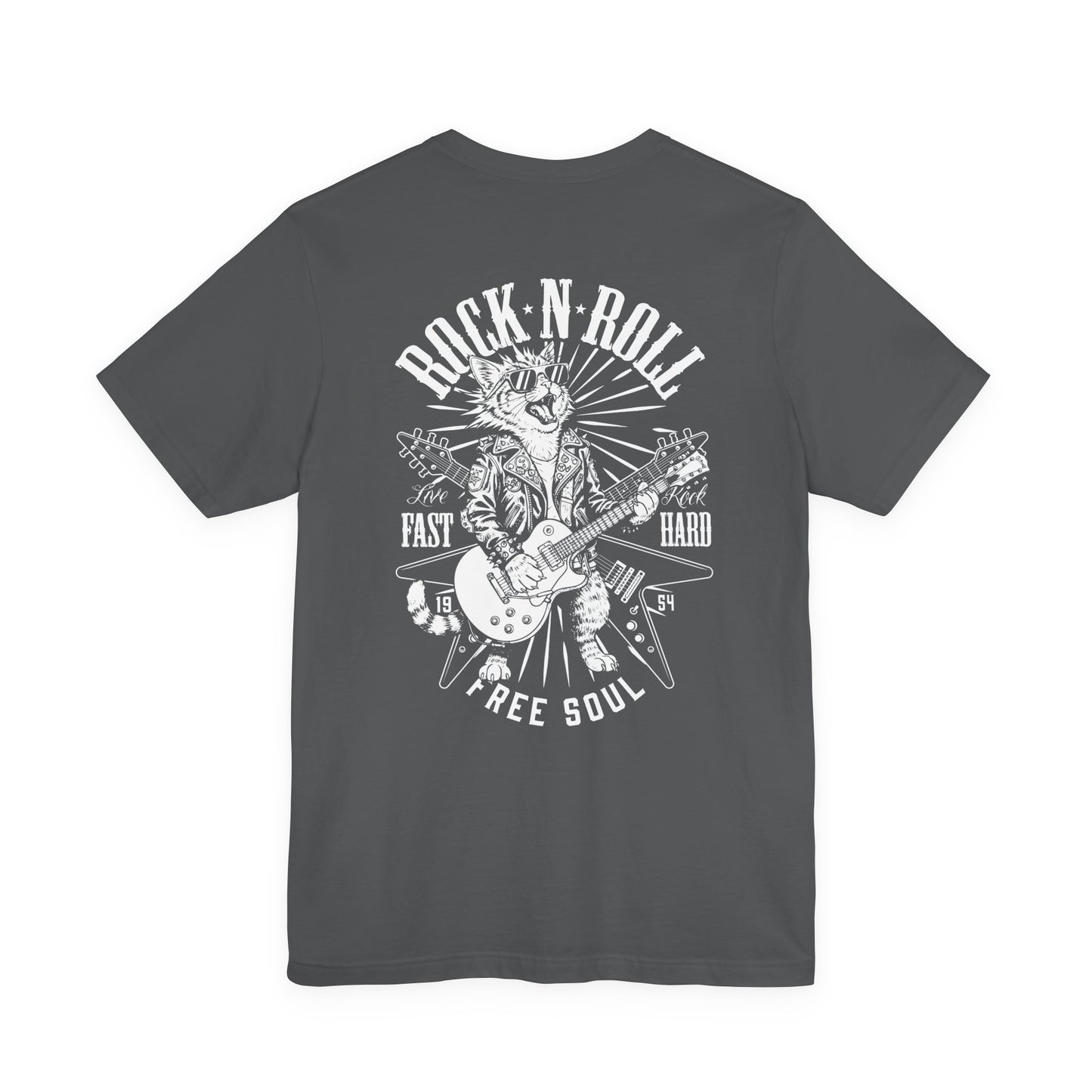 ROCK-N-ROLL Fast Hard – Cat Guitarist Tee