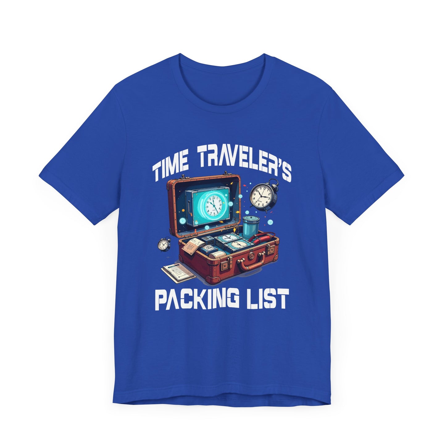 Time Traveler’s Packing List Tee, Sci-Fi Gear Shirt, Future Prep Graphic Tee, Multiverse Essentials Top, Nerd Gift