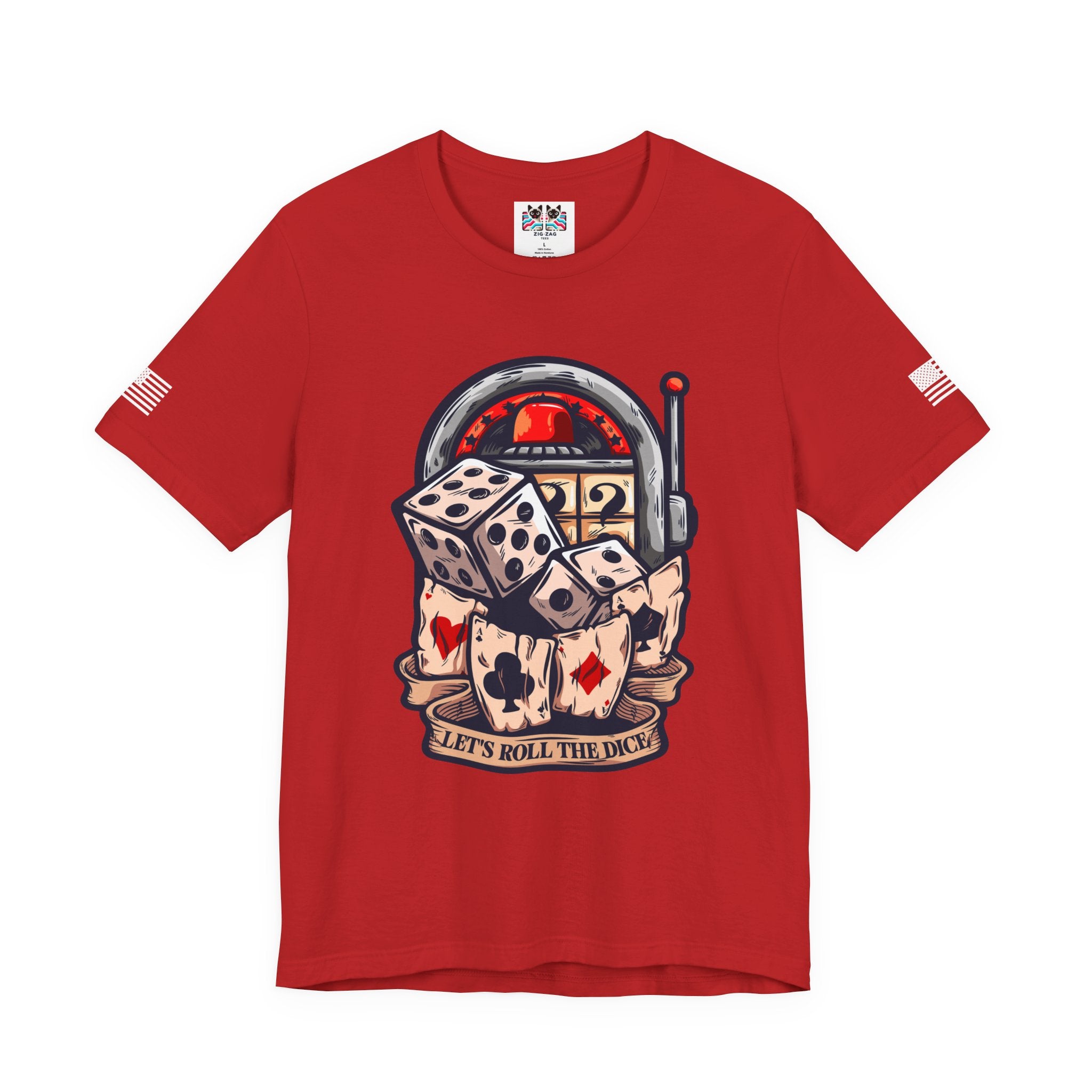 Let's Roll the Dice T-Shirt – Casino Slot Machine Poker Cards Graphic Tee
