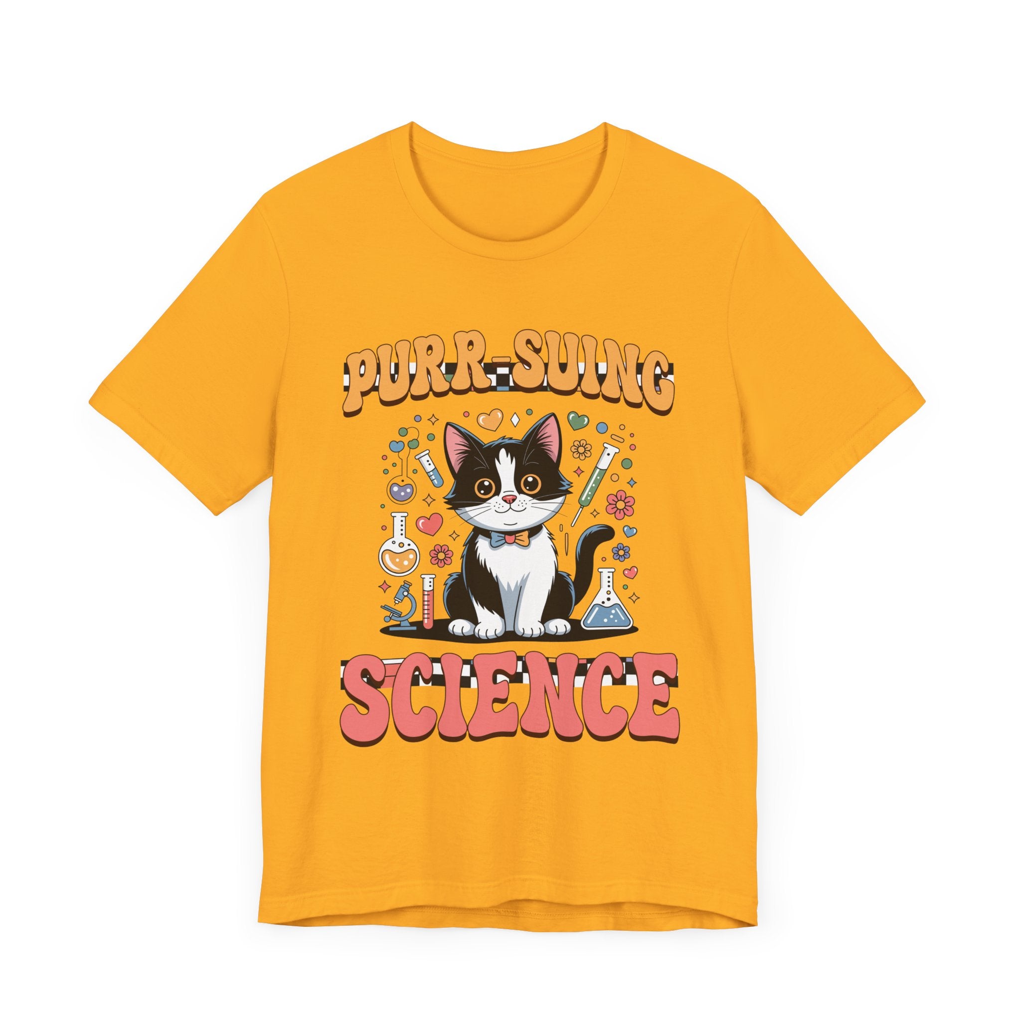 Cat Science T-Shirt – Purr-suing Science Pun for STEM Fans