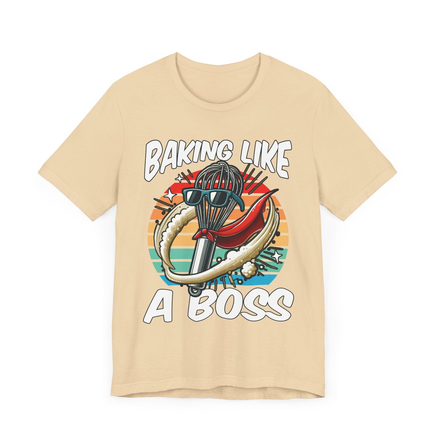 Bake Like a Boss | Whisk with Sunglasses Graphic T-Shirt