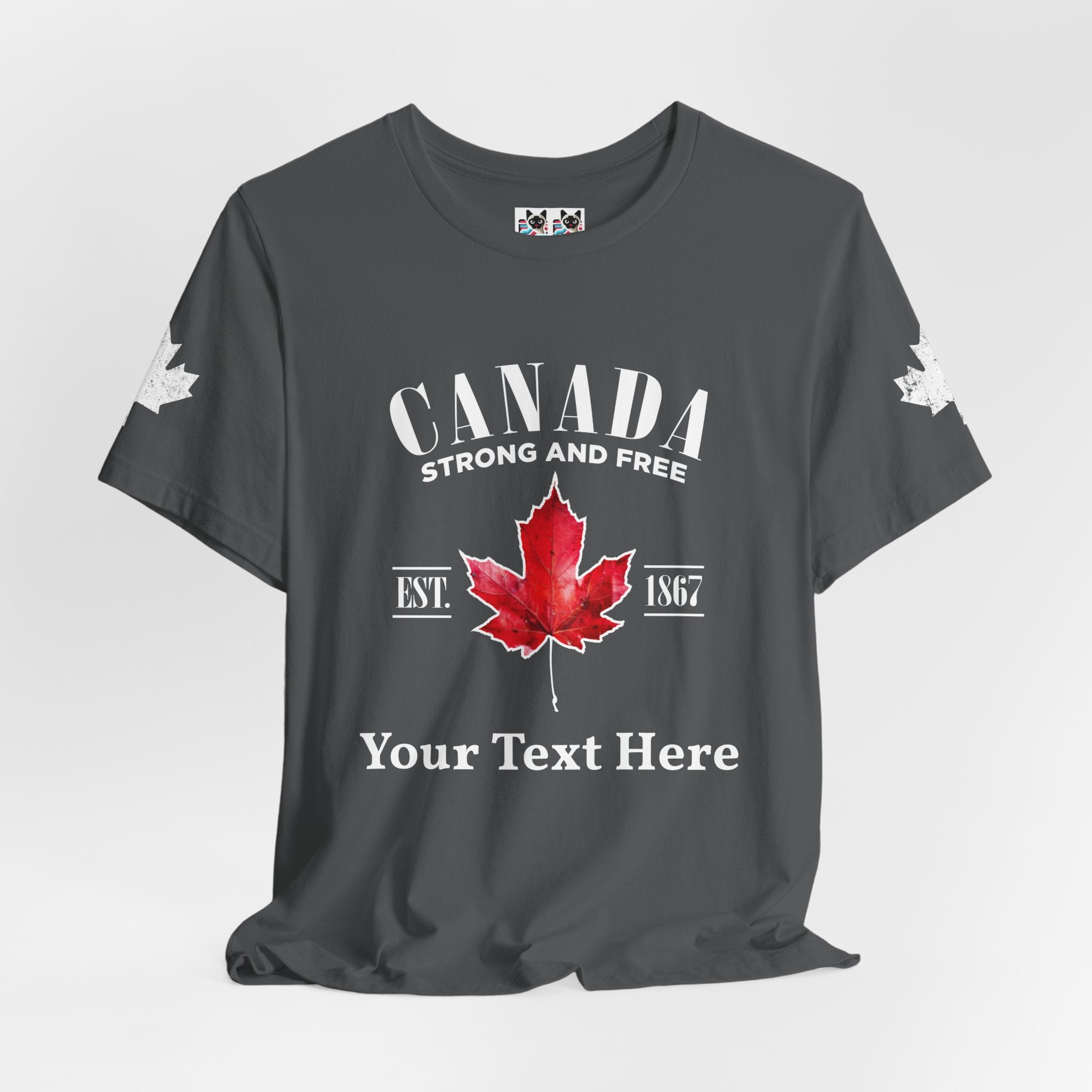 Custom T-Shirt - Canada Strong and Free True Maple Heritage T-Shirt