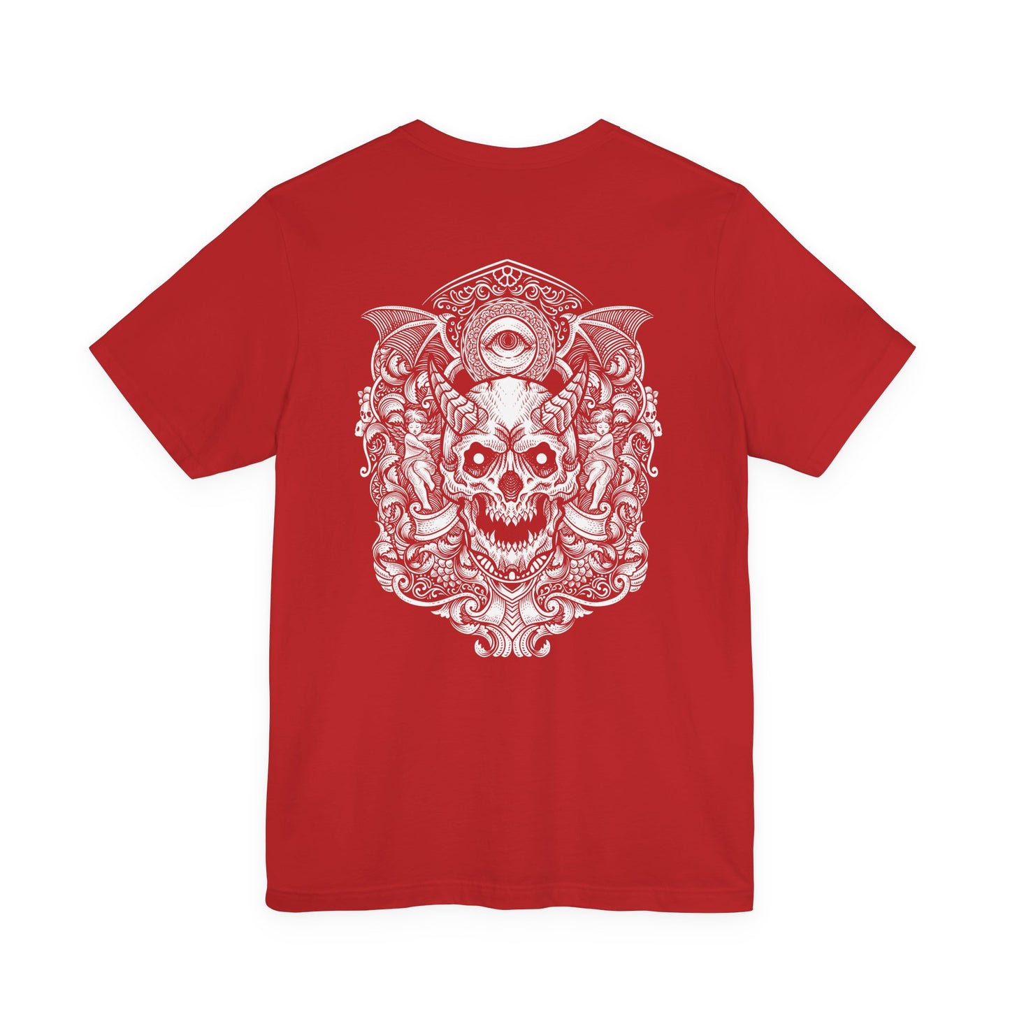 Occult All-Seeing Skull Ornamental Horror T-Shirt