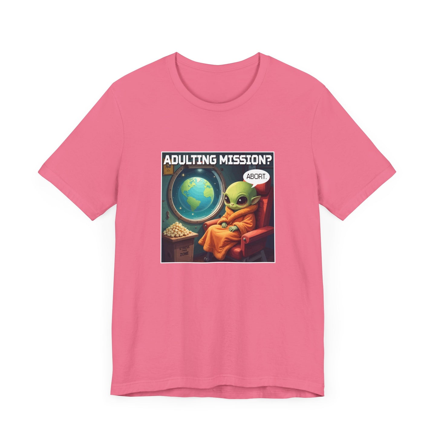 Beep Boop Mission Adulting Aborted Tee, Alien Humor Shirt, Funny Life Avoidance Graphic Tee, Outer Space Relatable Top, Cosmic Mood Gift