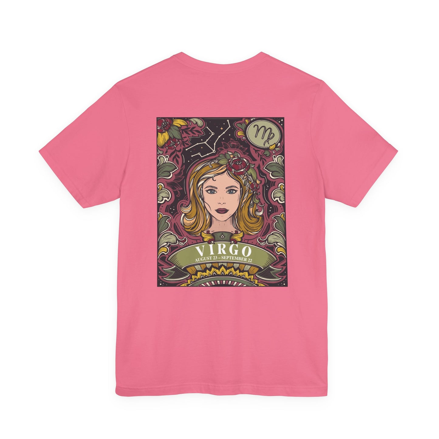 Virgo Constellation & Floral Zodiac T-Shirt – August 23 to September 22