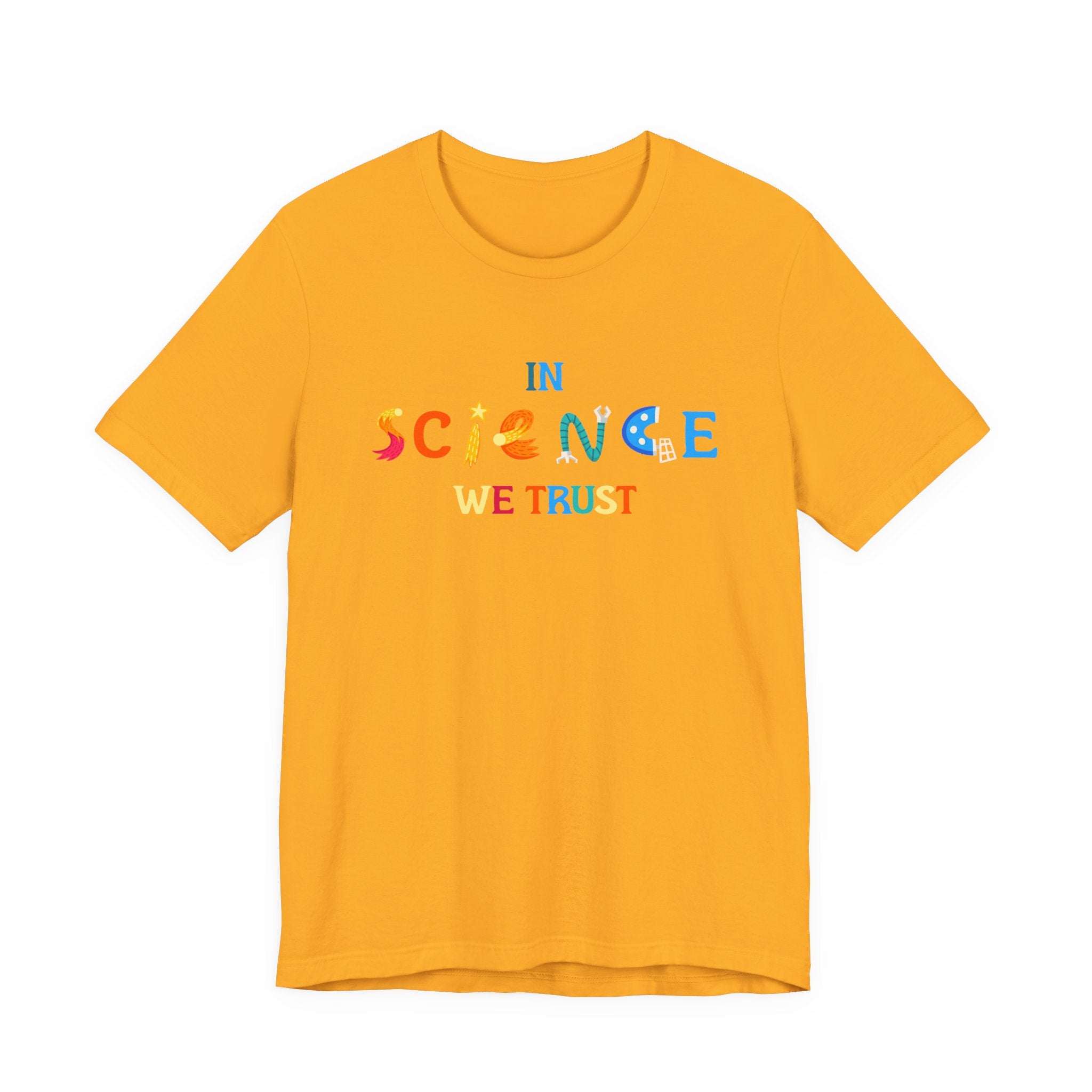 In Science We Trust T-Shirt – Lab Equipment Graphic STEM Lover Tee