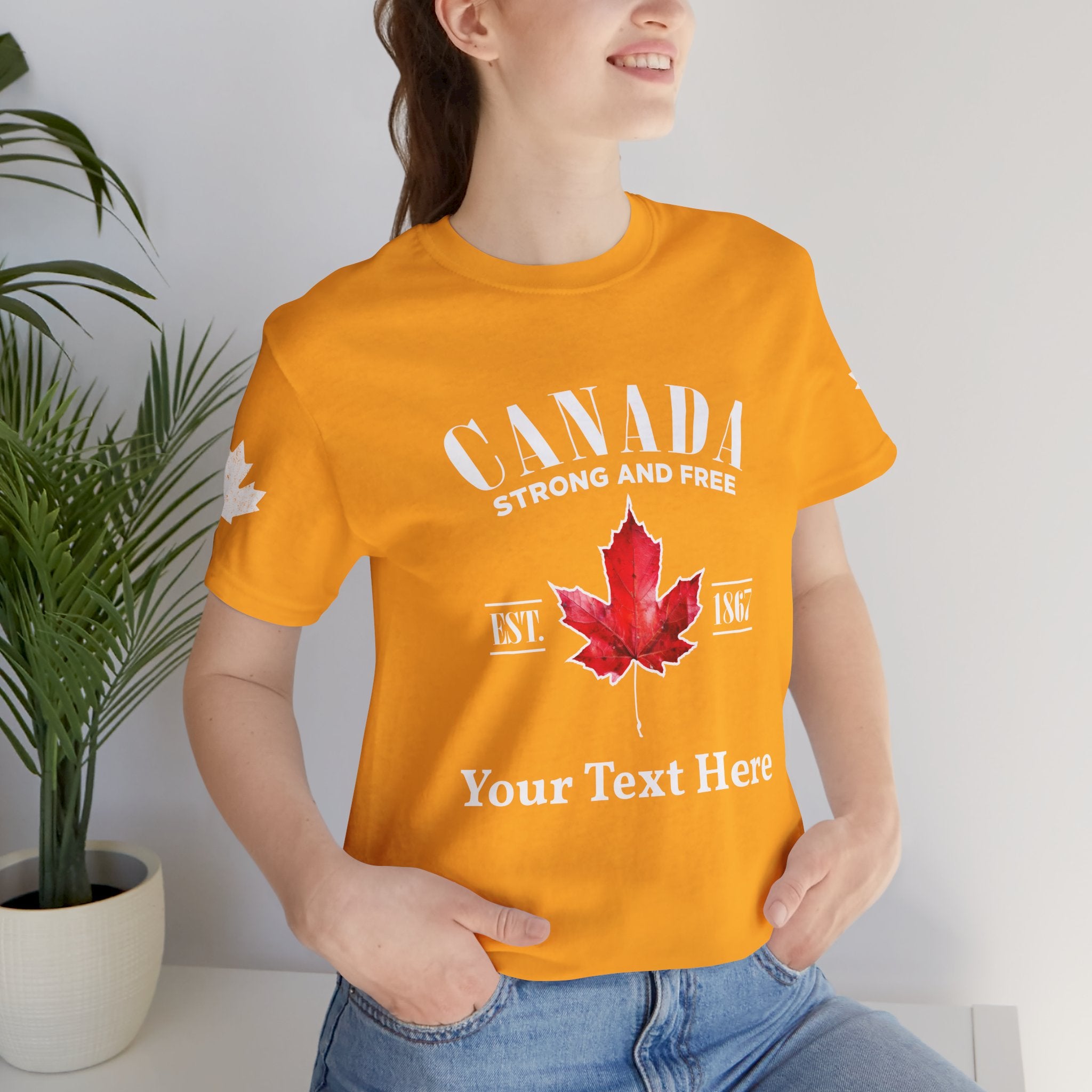 Custom T-Shirt - Canada Strong and Free True Maple Heritage T-Shirt