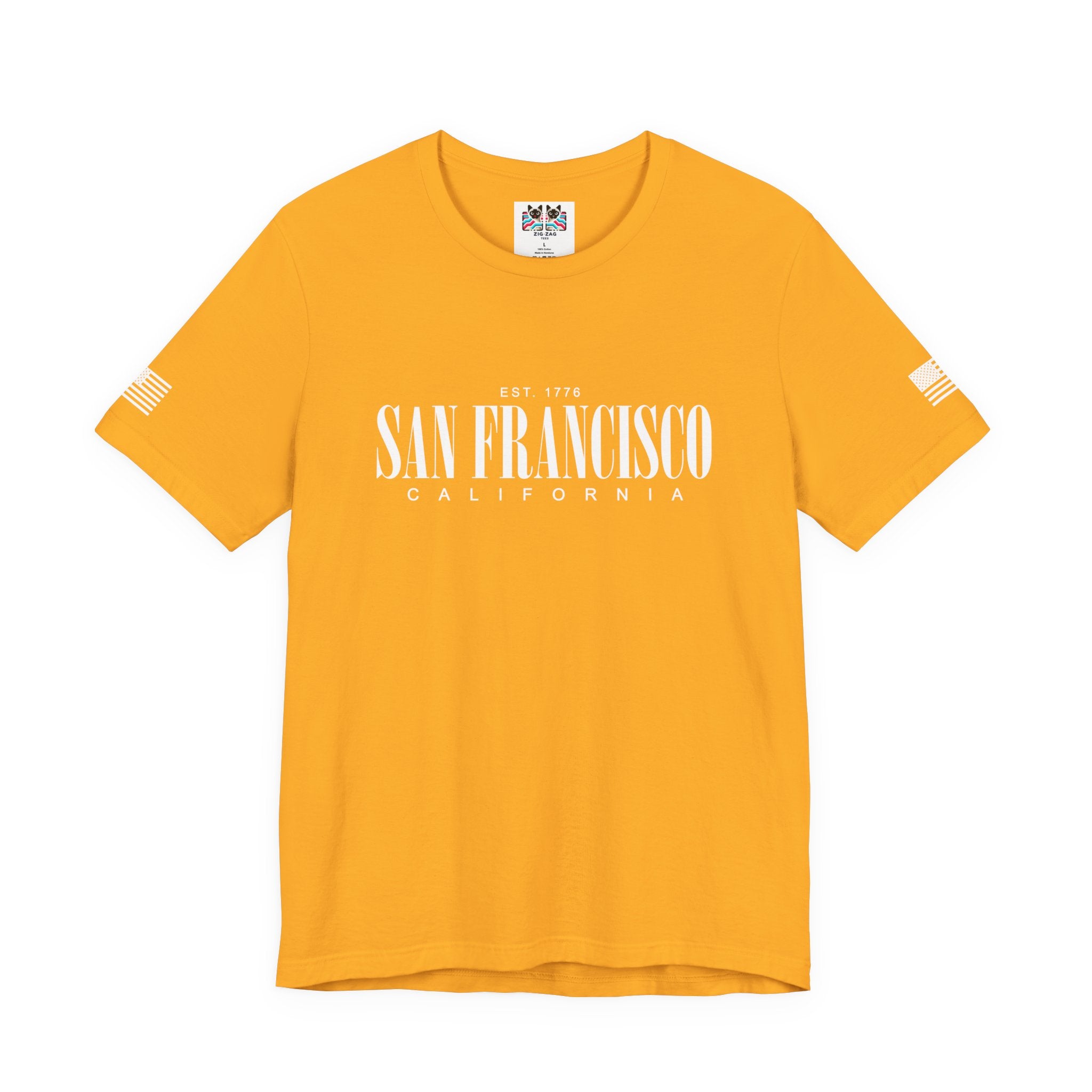 San Francisco California EST 1776 T-Shirt – Clean Serif Minimalist Typography Tee