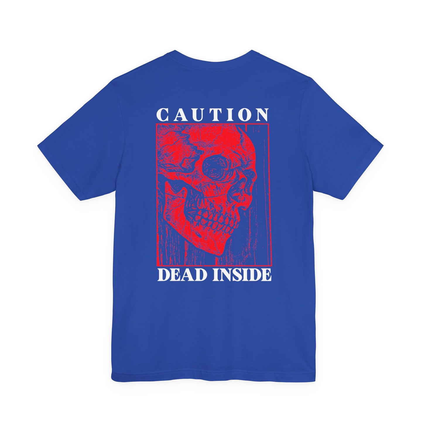 Caution Dead Inside Red Skull Horror T-Shirt
