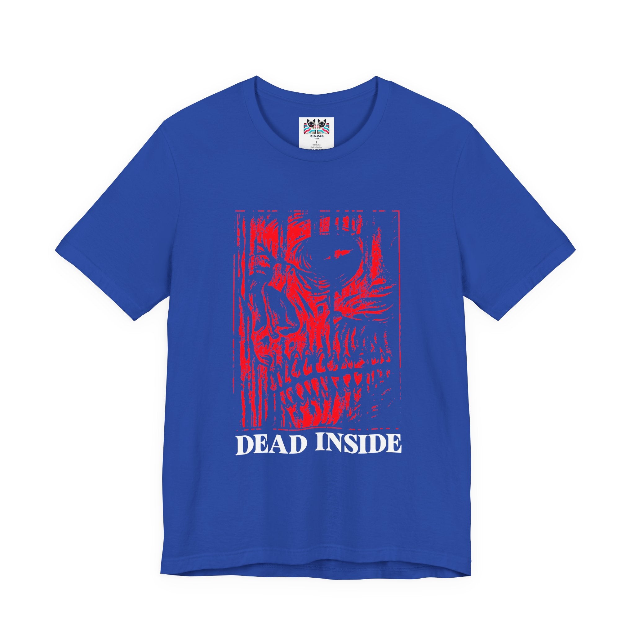 Caution Dead Inside Red Skull Horror T-Shirt