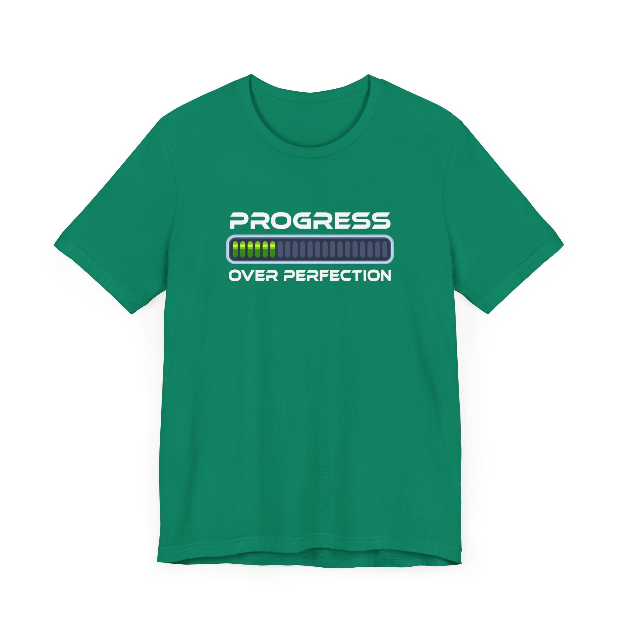 Progress Over Perfection Tee, Motivational Fitness Shirt, Personal Growth Workout Top, Gym Journey Graphic Tee, Daily Grind Gift
