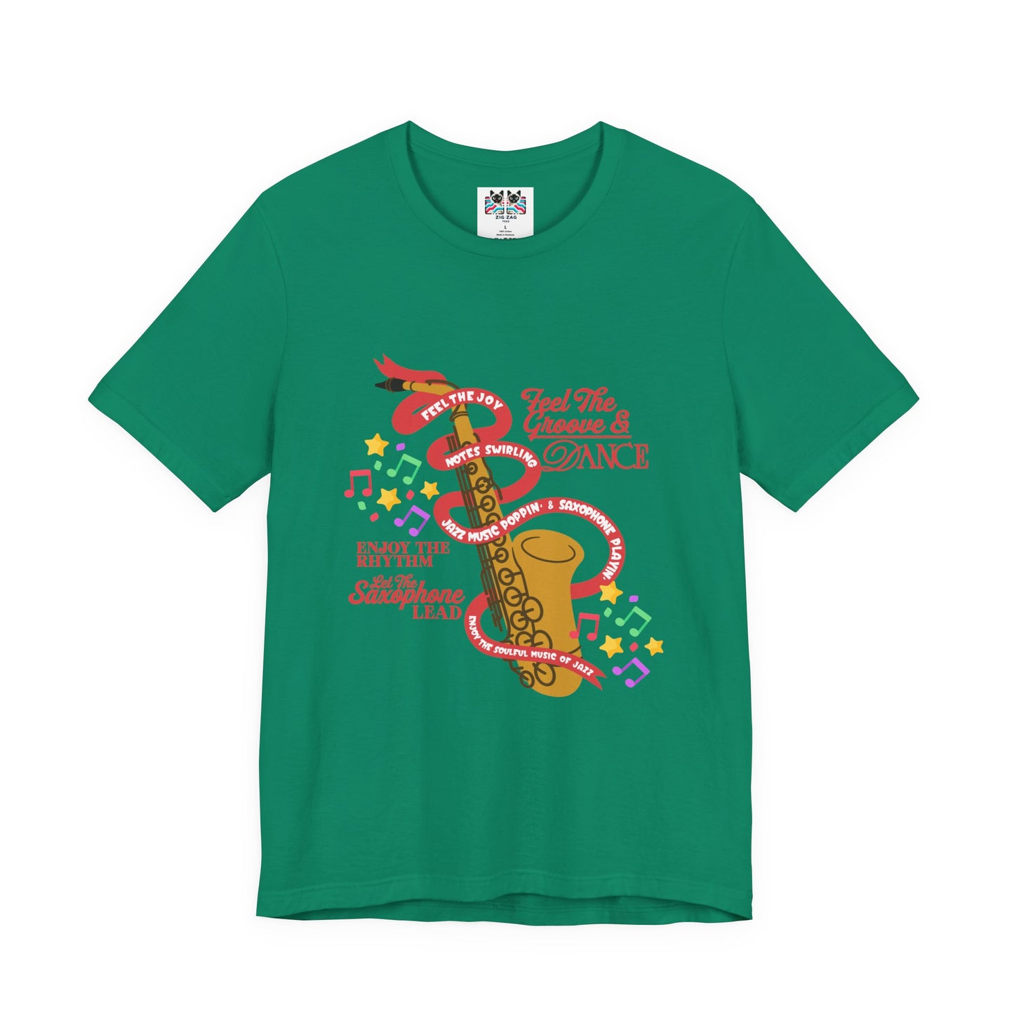 Feel the Groove Let the Saxophone Play Cartoon Saxophone T-Shirt