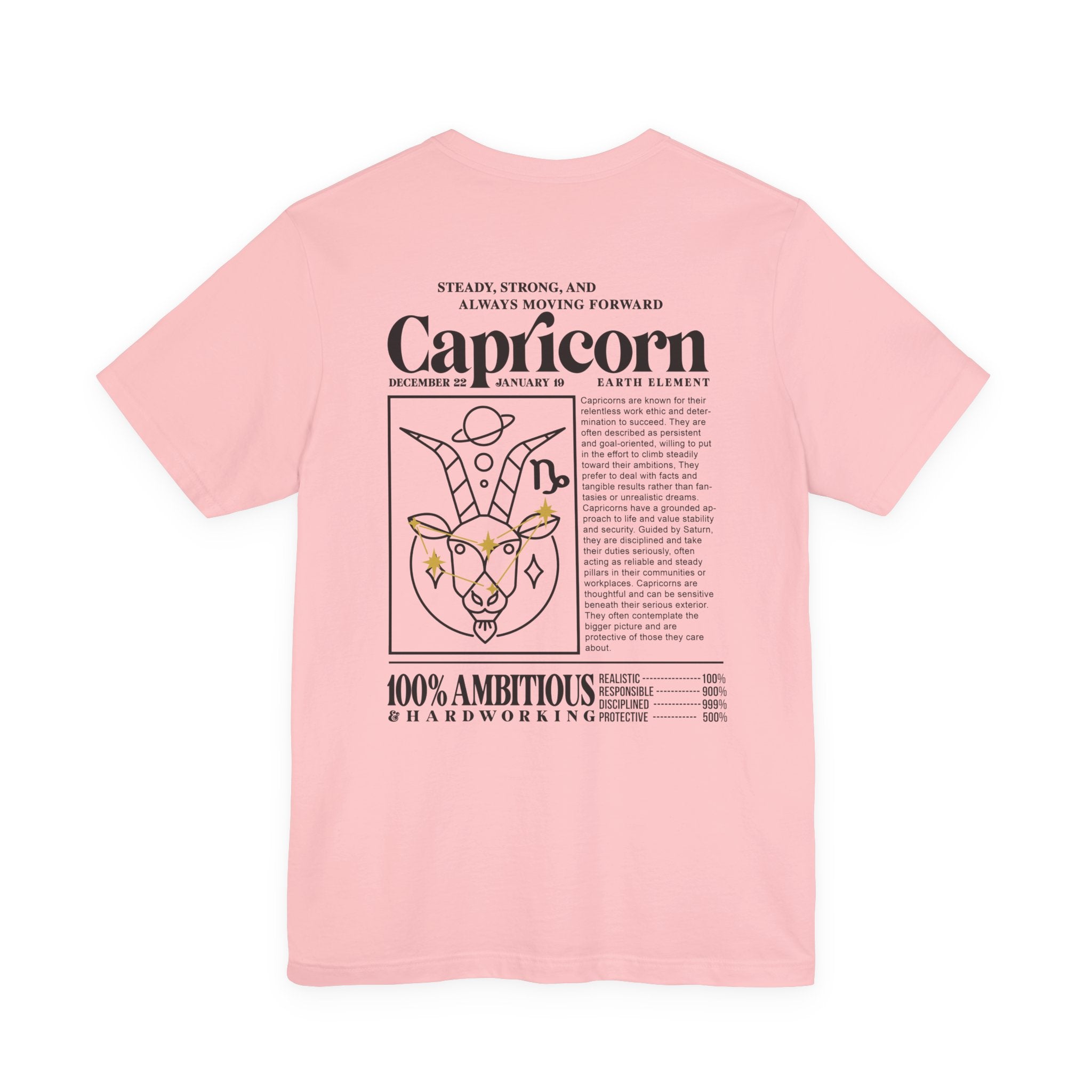 Capricorn Zodiac T-Shirt – Sturdy, Strong and Always Moving Forward Earth Element