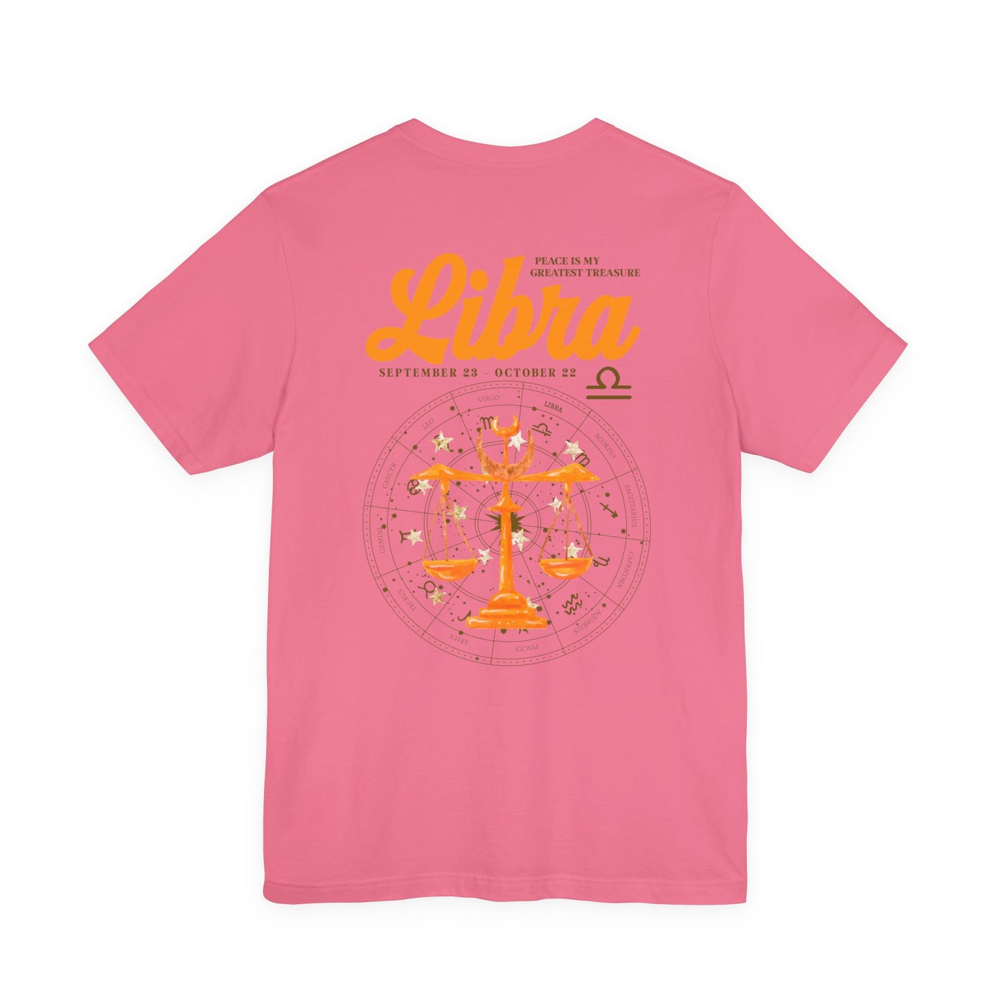 Libra Zodiac T-Shirt – Peace Is My Greatest Treasure Zodiac Wheel