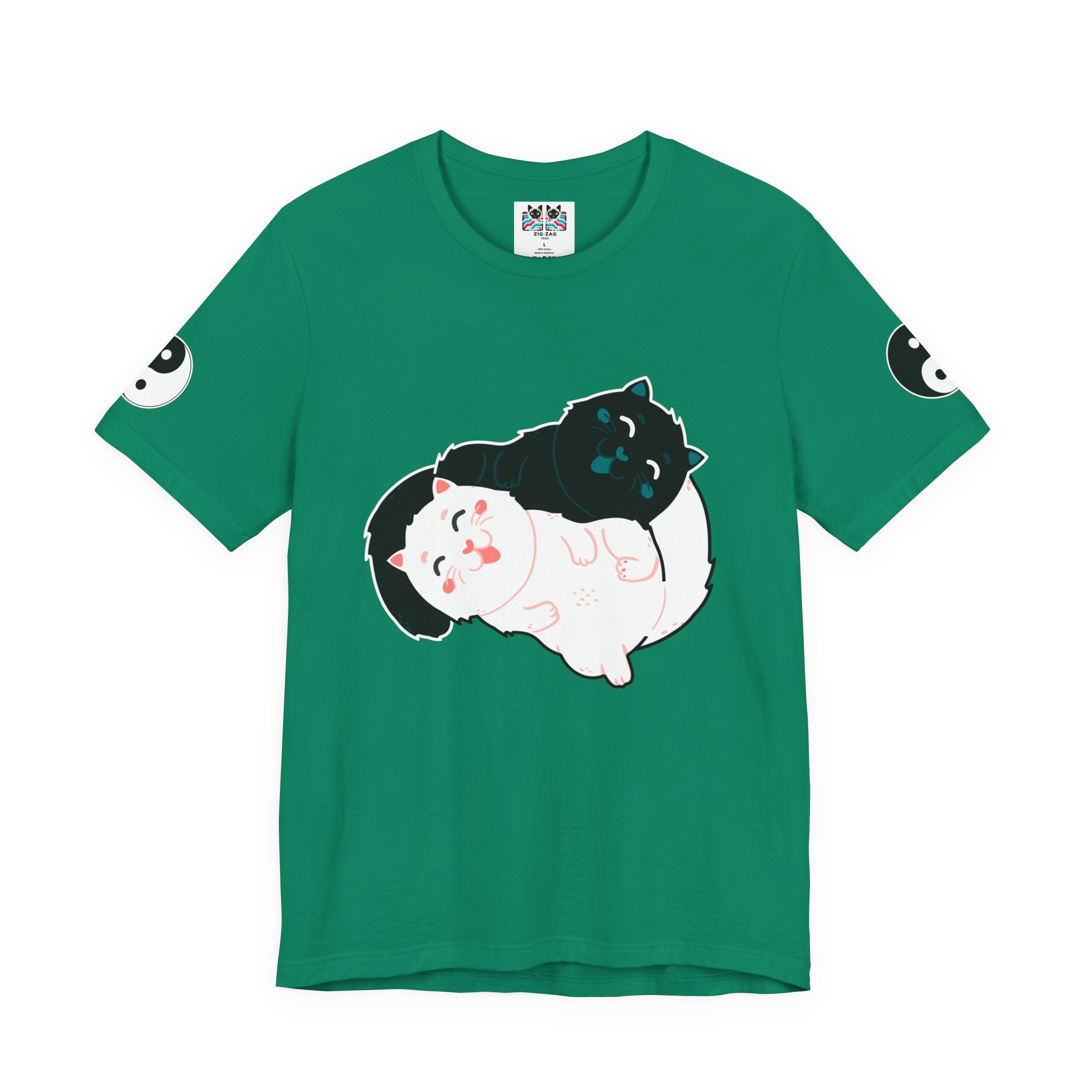 Yin Yang Cats T-Shirt – Black and White Cat Balance Harmony Graphic Tee