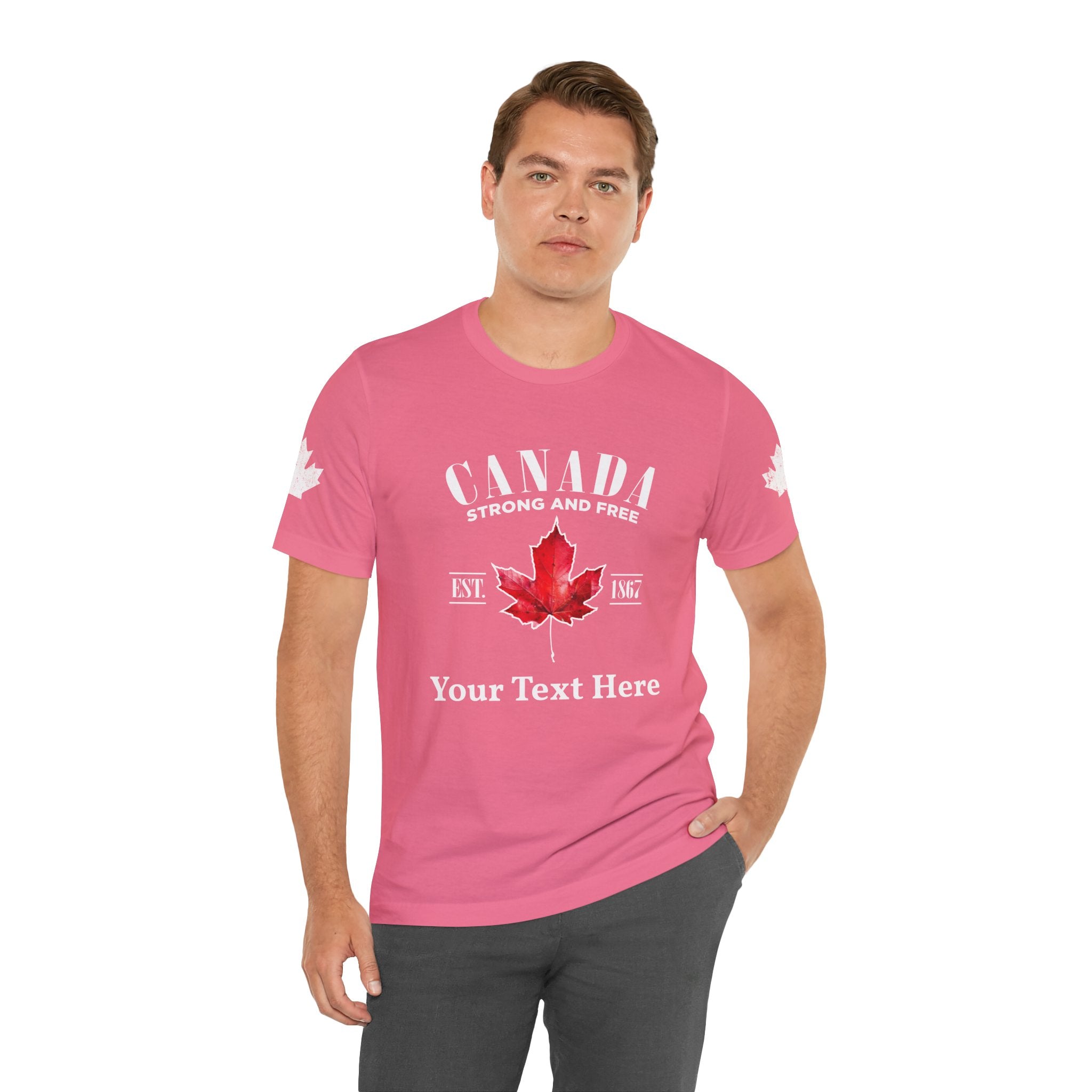 Custom T-Shirt - Canada Strong and Free True Maple Heritage T-Shirt