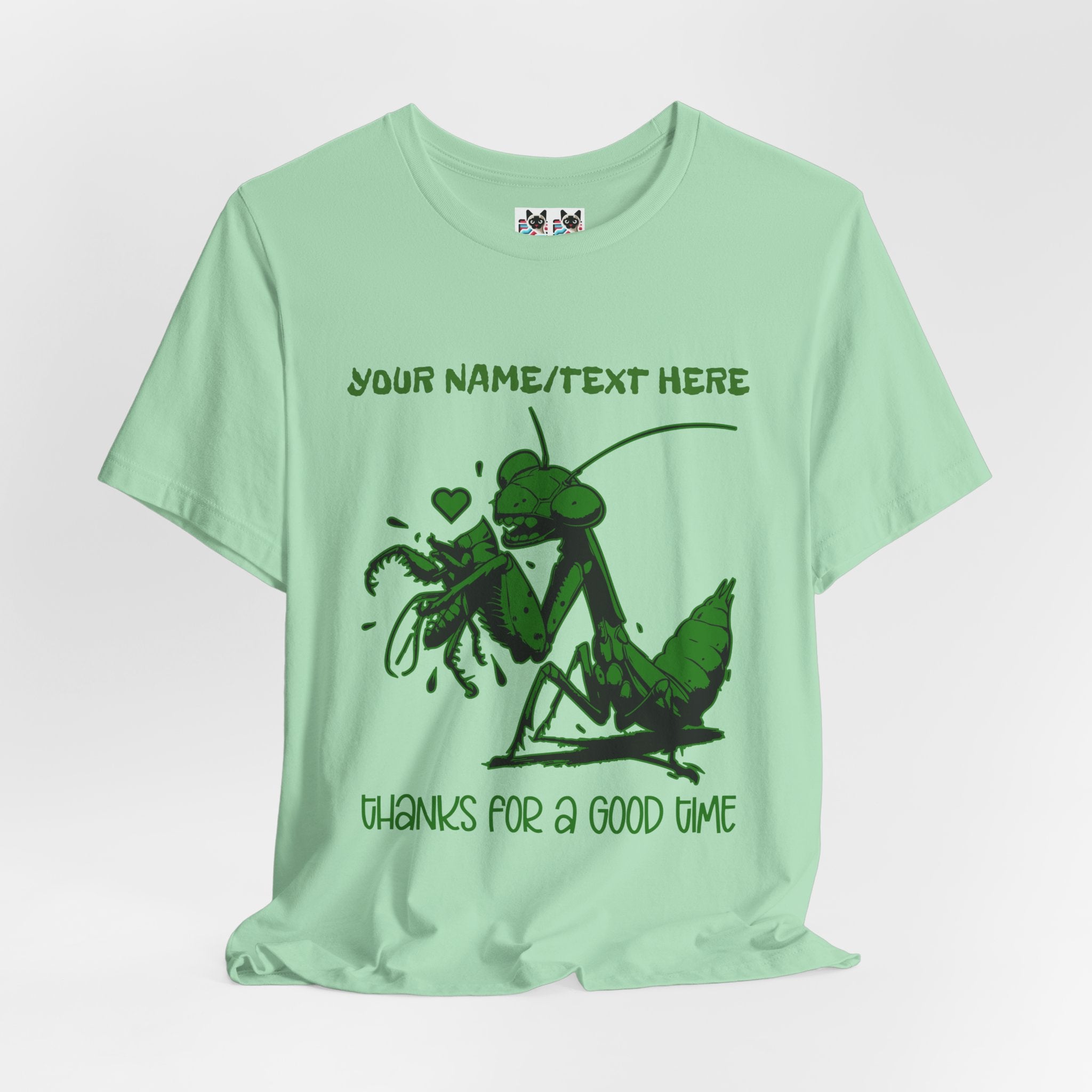 Custom T-Shirt - Thanks for a Good Time T-Shirt – Playful Grasshopper Eating Male Graphic Tee