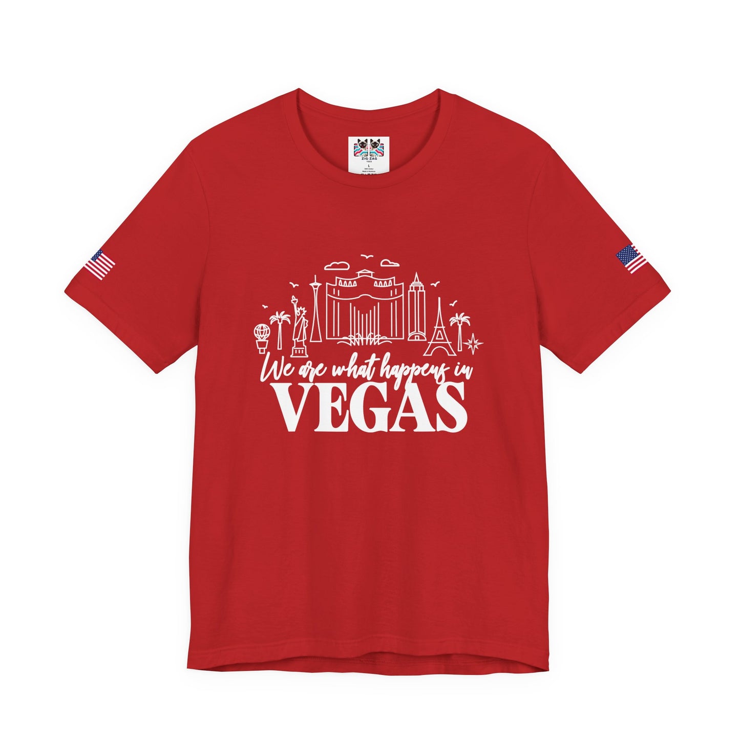 We Are What Happens in Vegas T-Shirt - Group Trip Friends Party Nevada Design
