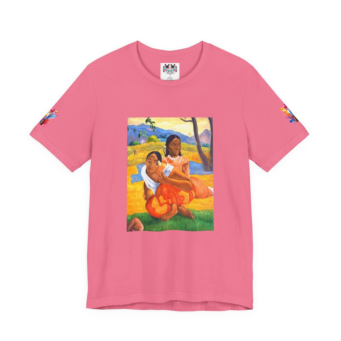 Tahitian Women Art T-Shirt – Post-Impressionist Tropical Paradise Painting Graphic Tee