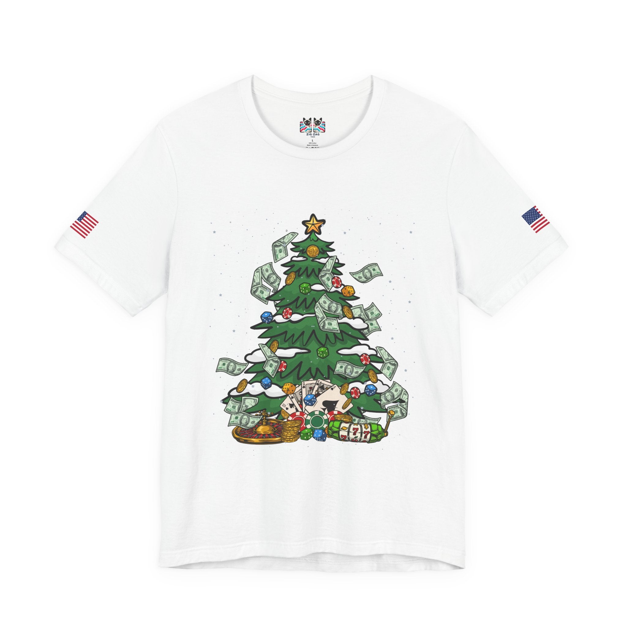 Casino Christmas Tree T-Shirt – Funny Gambling Holiday Tee for Gamblers