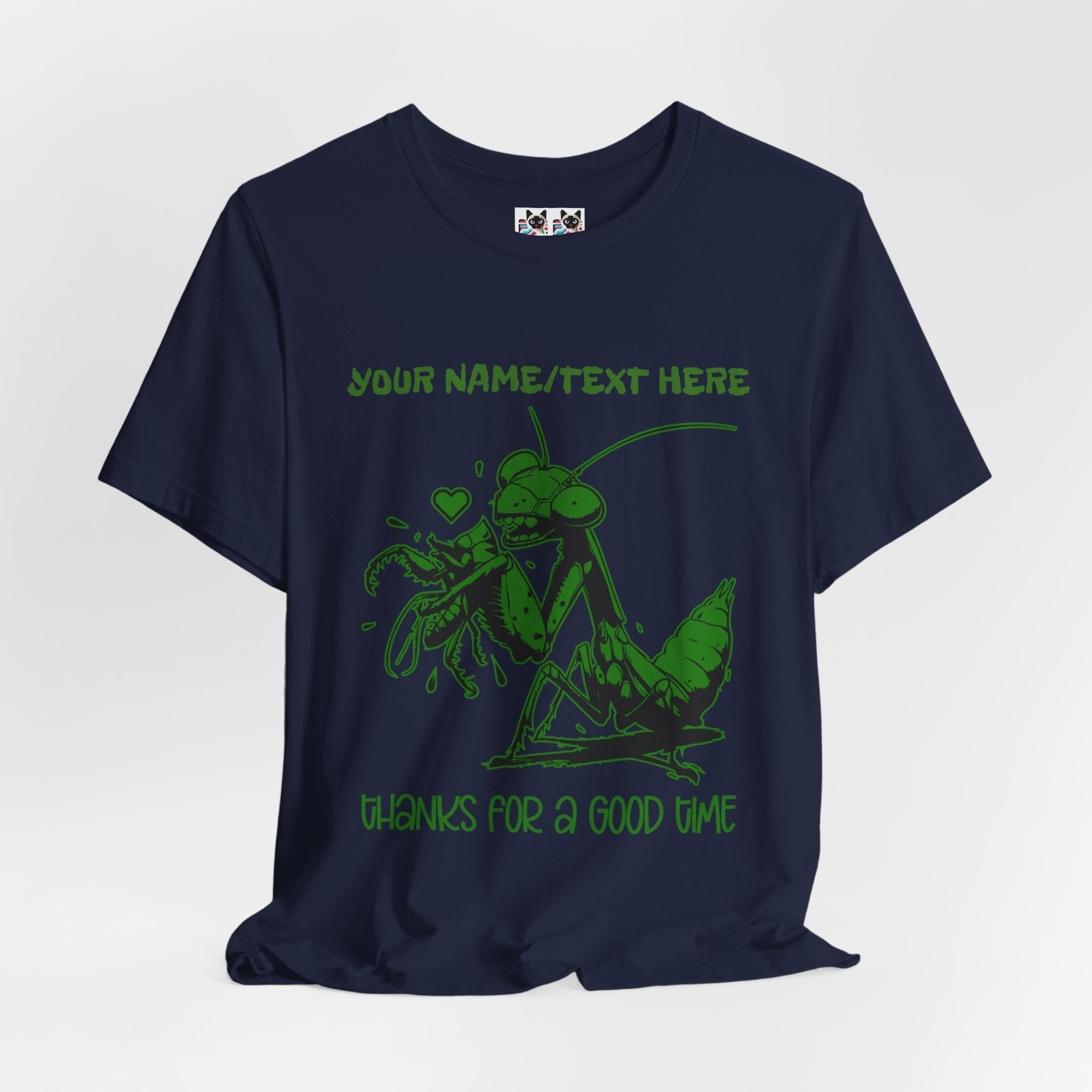 Custom T-Shirt - Thanks for a Good Time T-Shirt – Playful Grasshopper Eating Male Graphic Tee