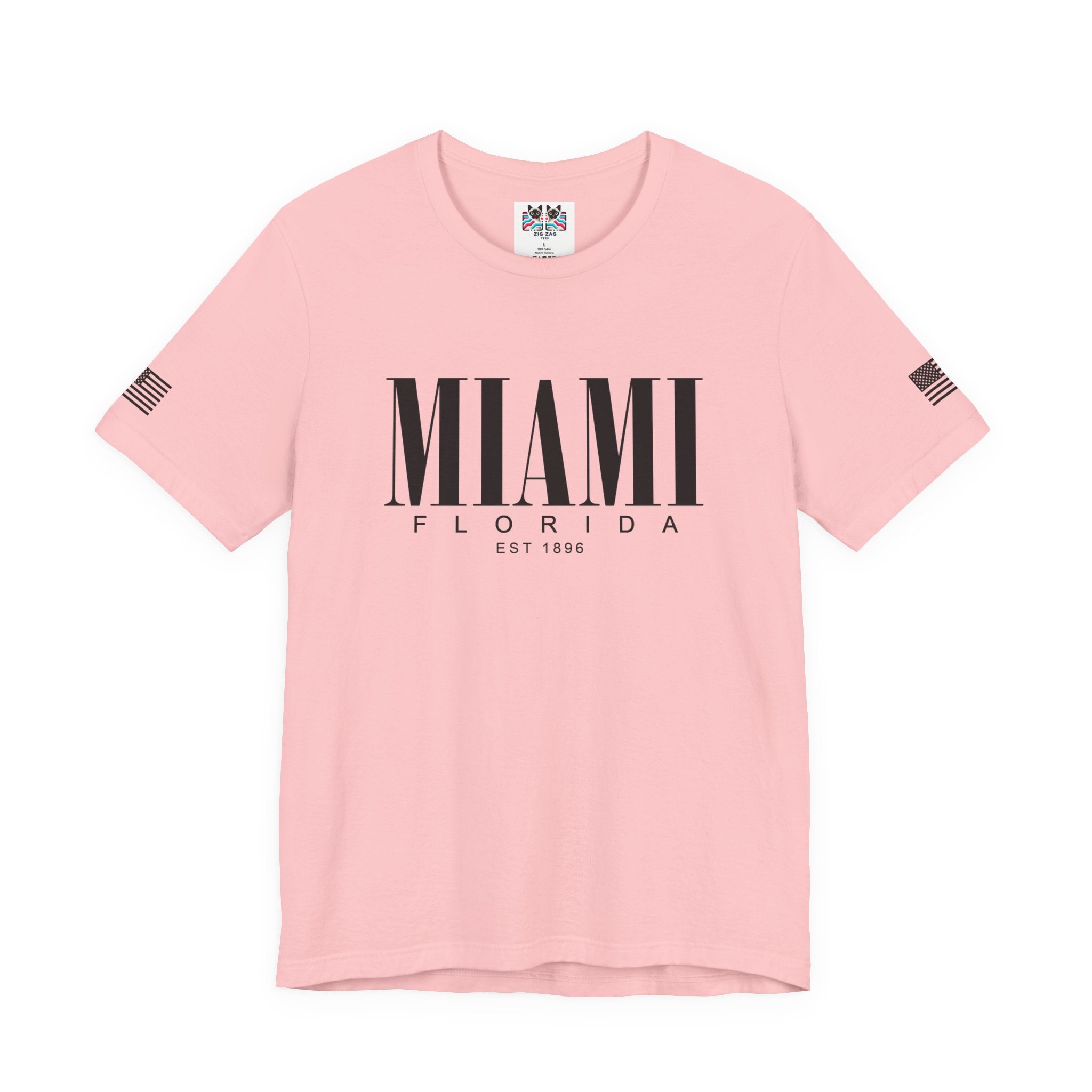Miami Florida EST 1896 T-Shirt – Luxury Minimal Clean Typography Tee