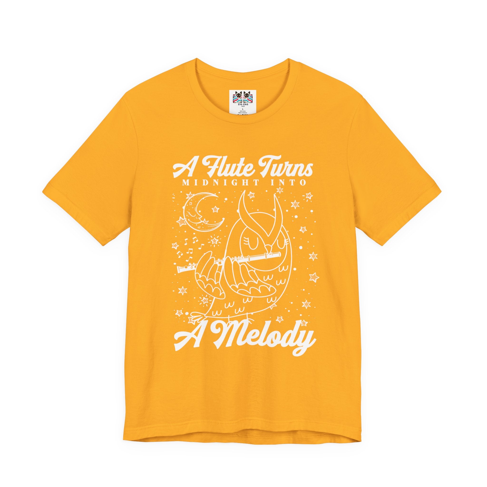 Owl Flute Midnight Melody Moonlight Music T-Shirt