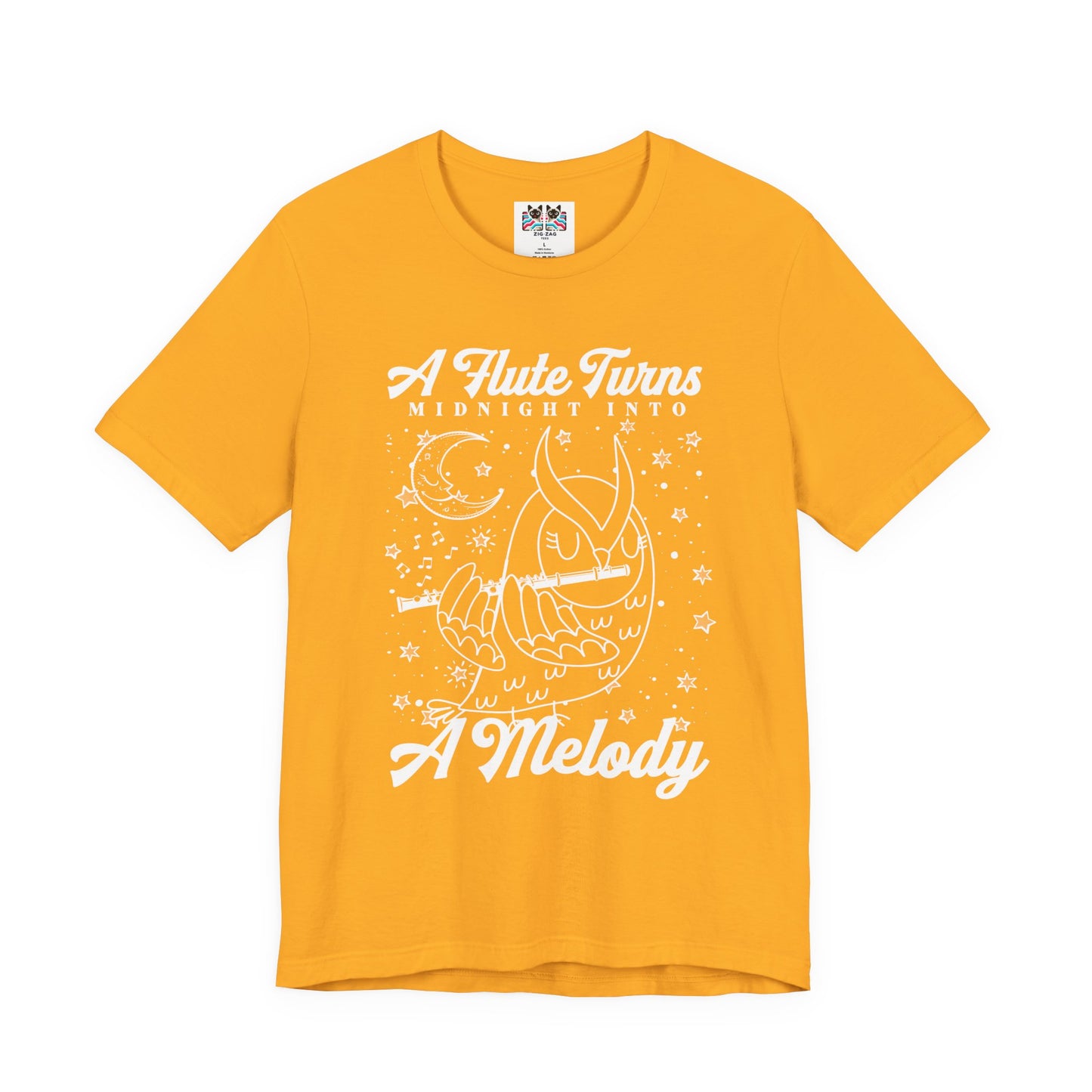 Owl Flute Midnight Melody Moonlight Music T-Shirt