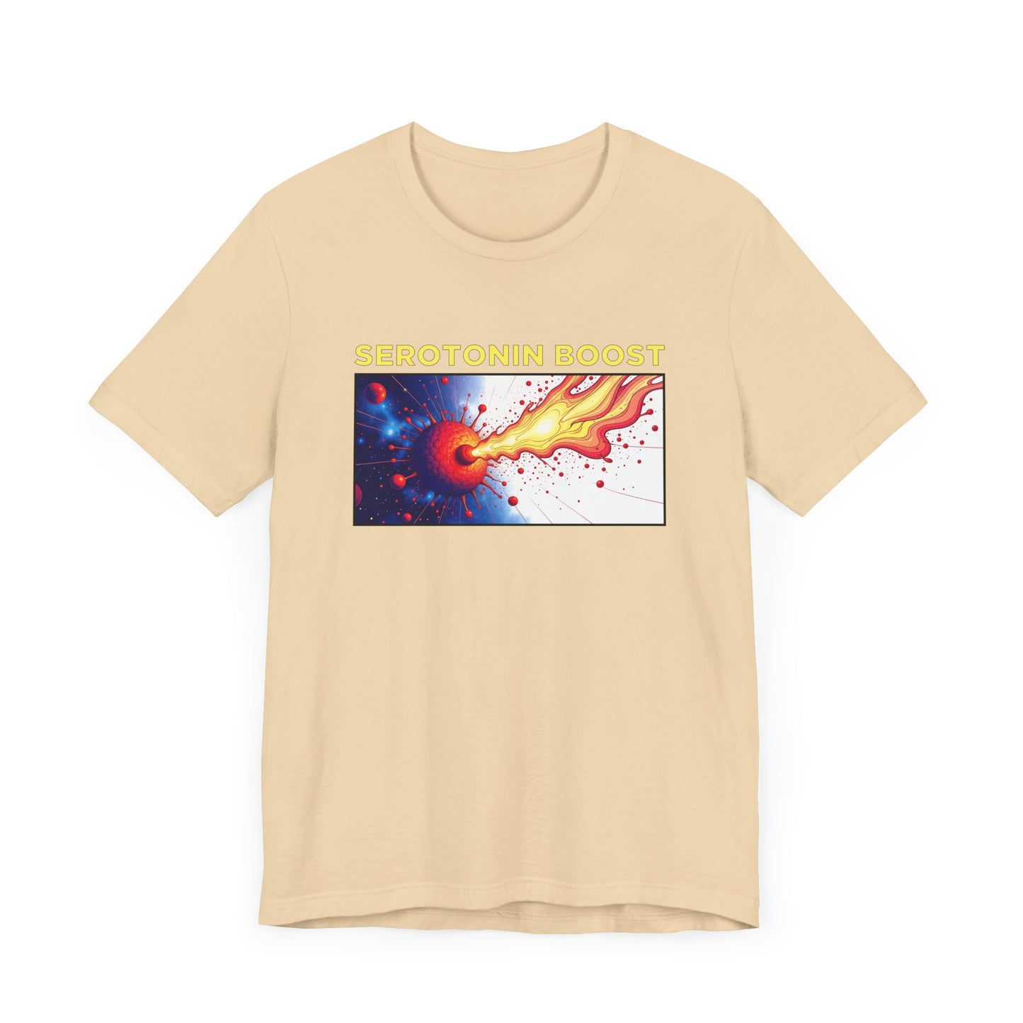 Serotonin Boost Shirt Mental Health Awareness Tee Featuring a Happy Brain and Positive Vibe for Science Lovers and Joy Seekers