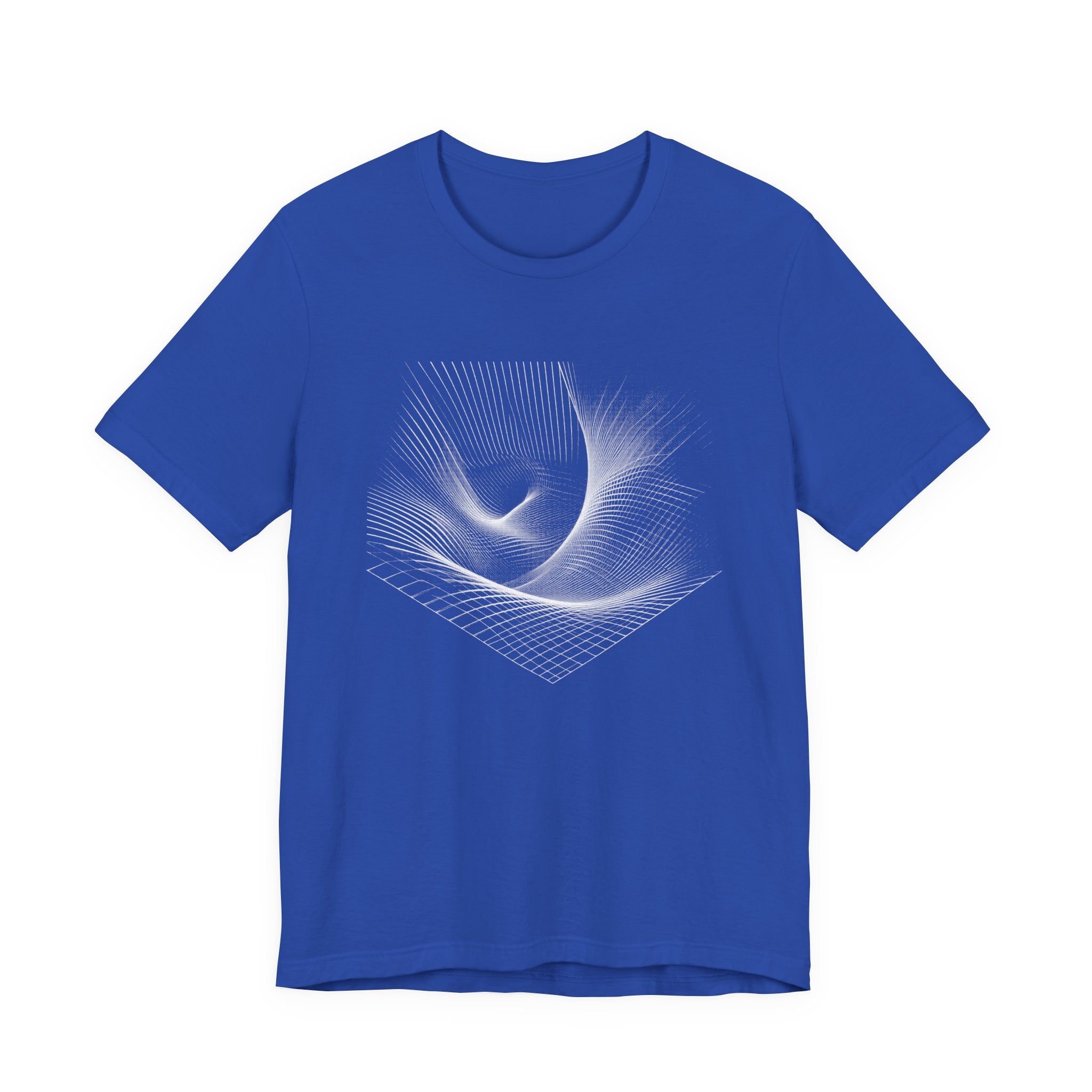 Grid Distortion – Abstract Warped Grid Pattern Graphic T-Shirt